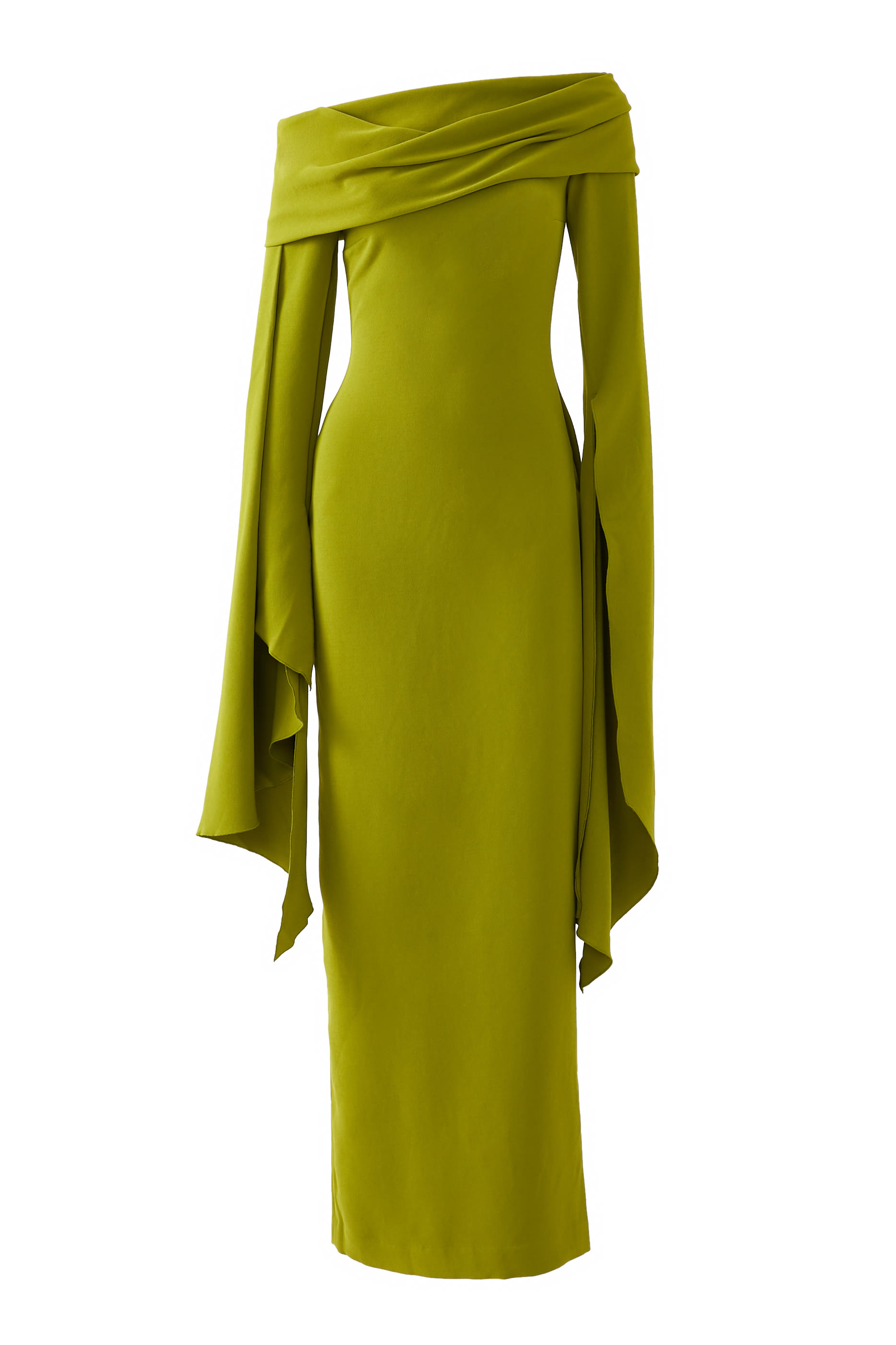 فستان اردن طويل بأكتاف متساقطة