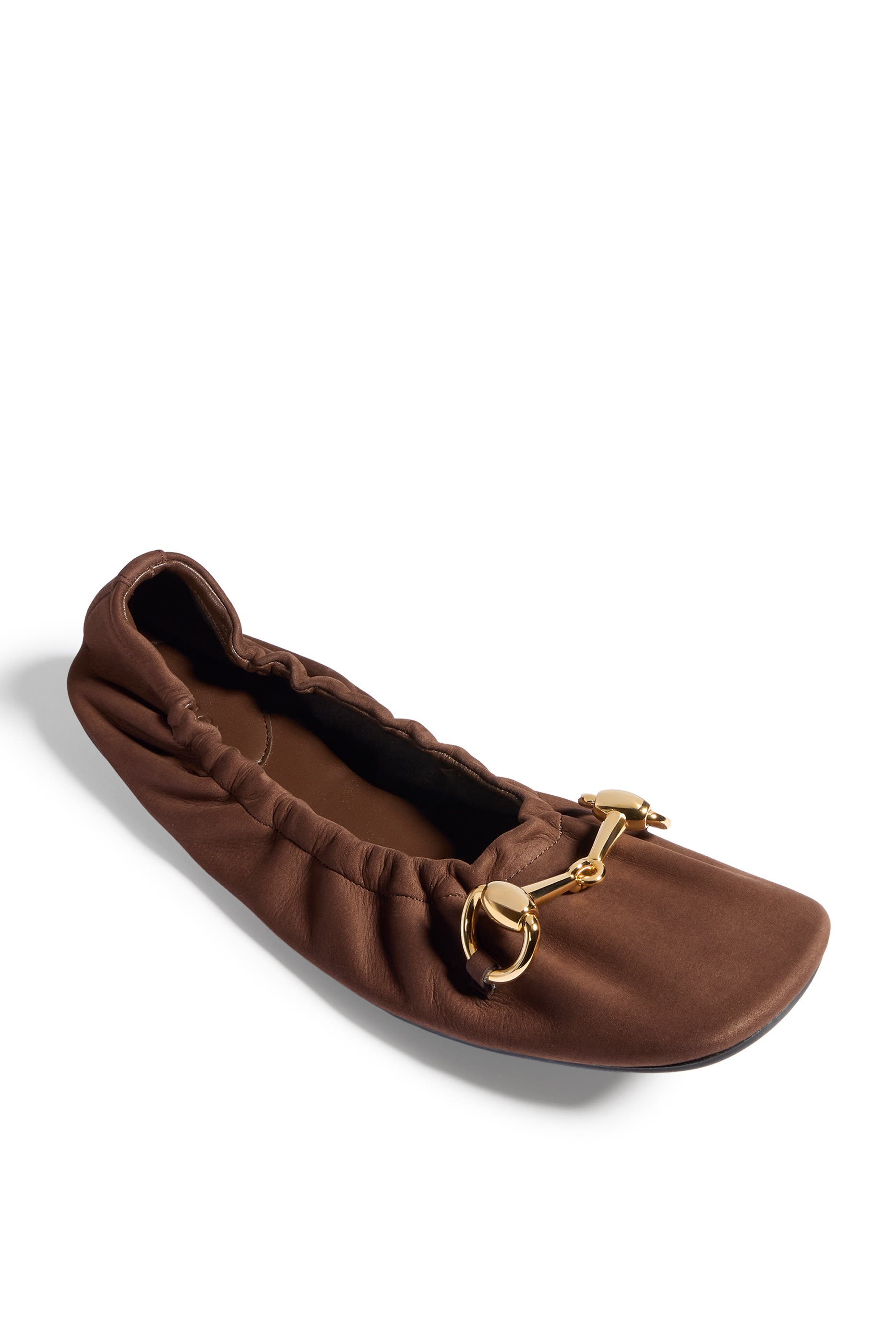 حذاء بالرينا بنعل مسطح وحلية لجام الحصان