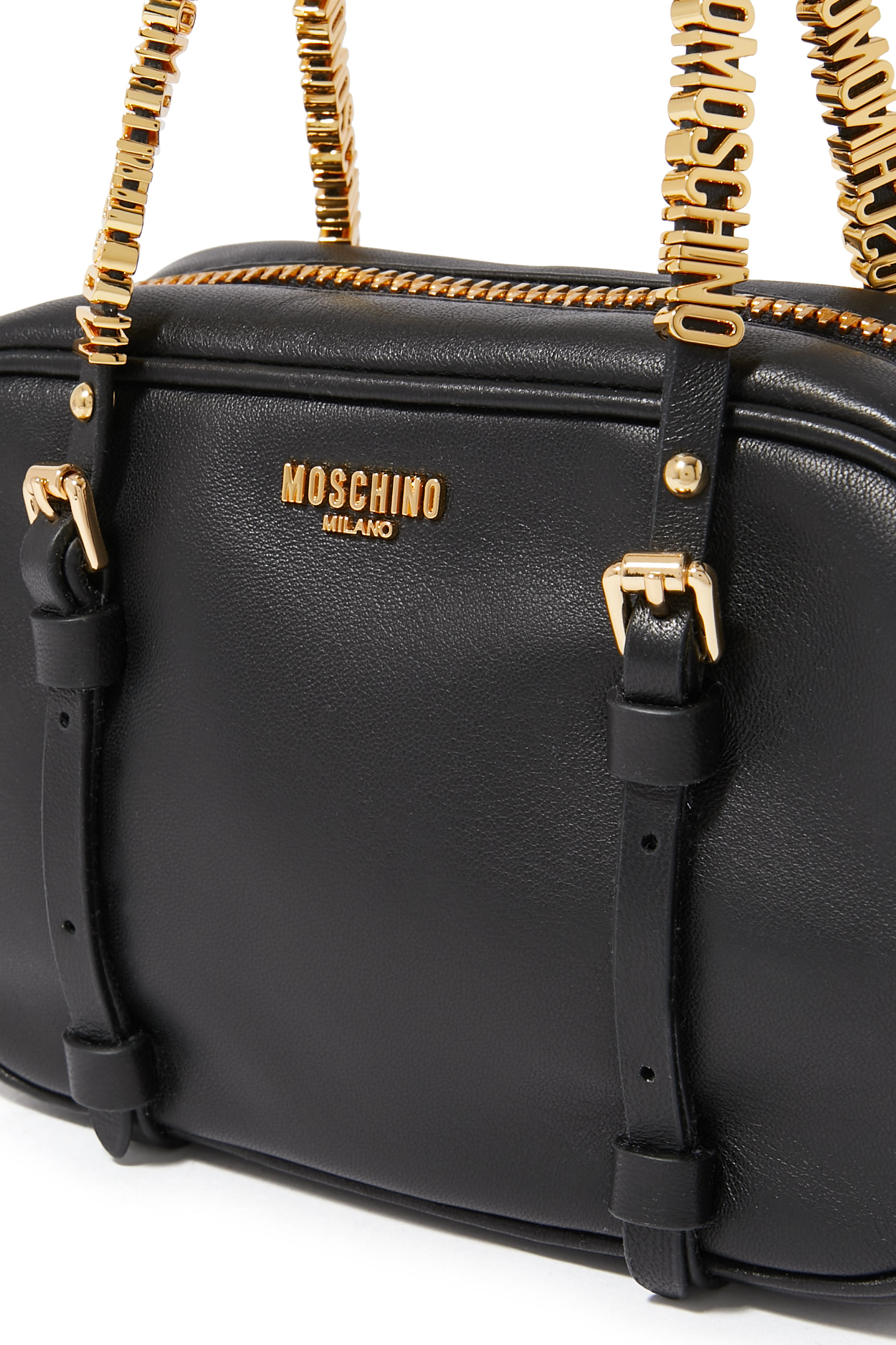 حقيبة بسلسلة ويد علوية بتصميم حروف صغيرة لشعار الماركة