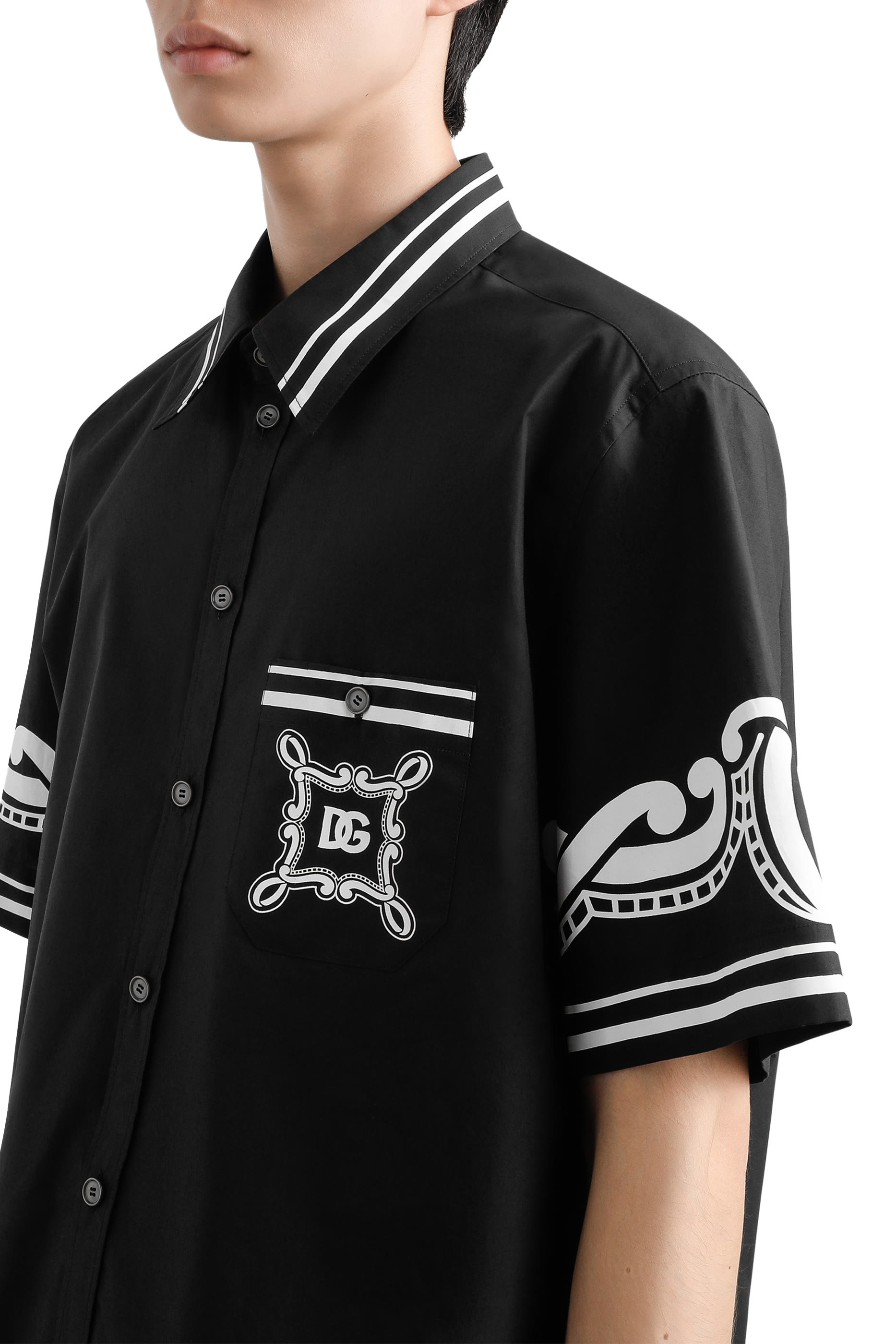 قميص بوبلين بتفاصيل طبعات994946