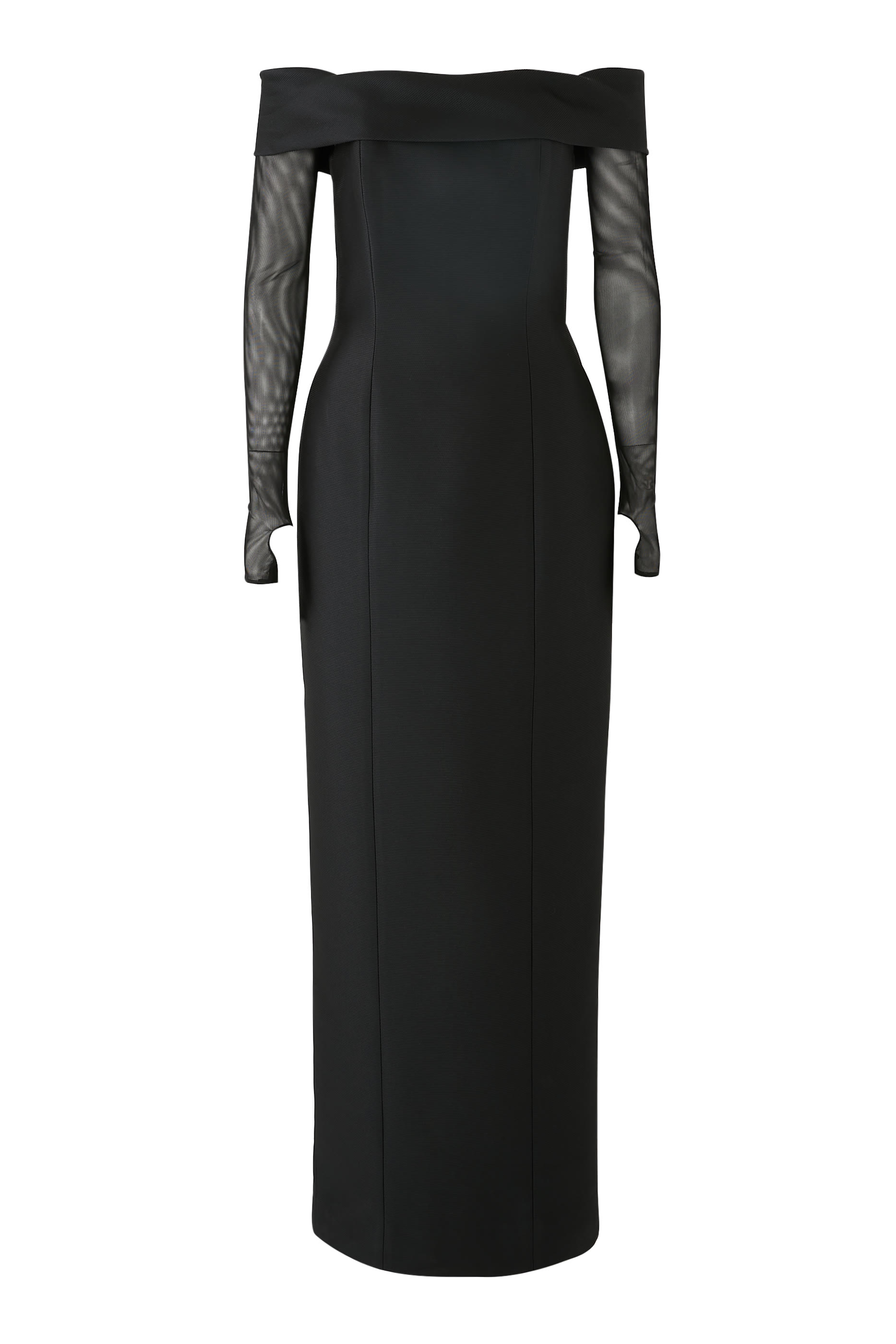 فستان ميكادو بيكيه بأكتاف مكشوفة وأكمام تول