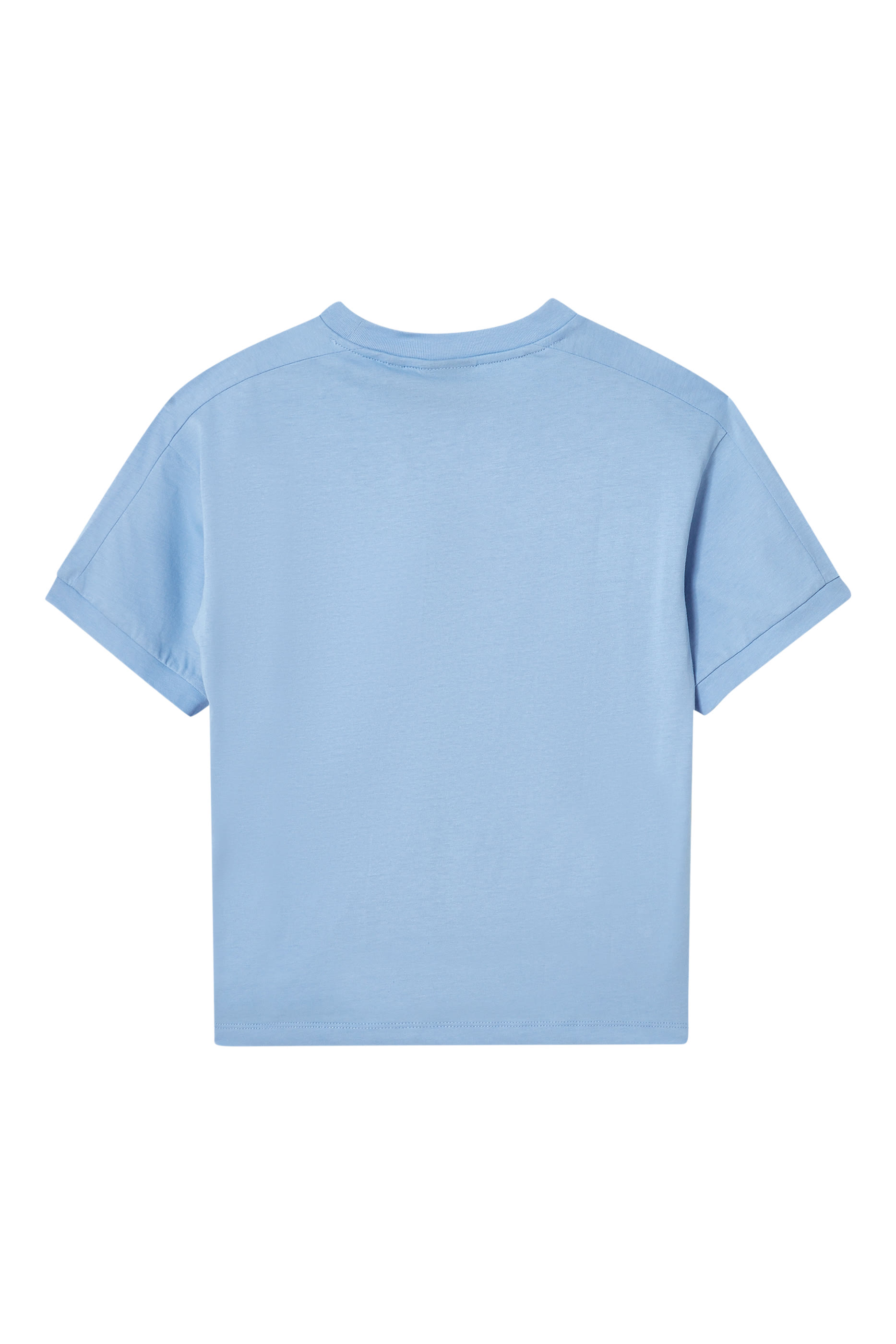 تيشيرت بشريط شعار الماركة للأطفال