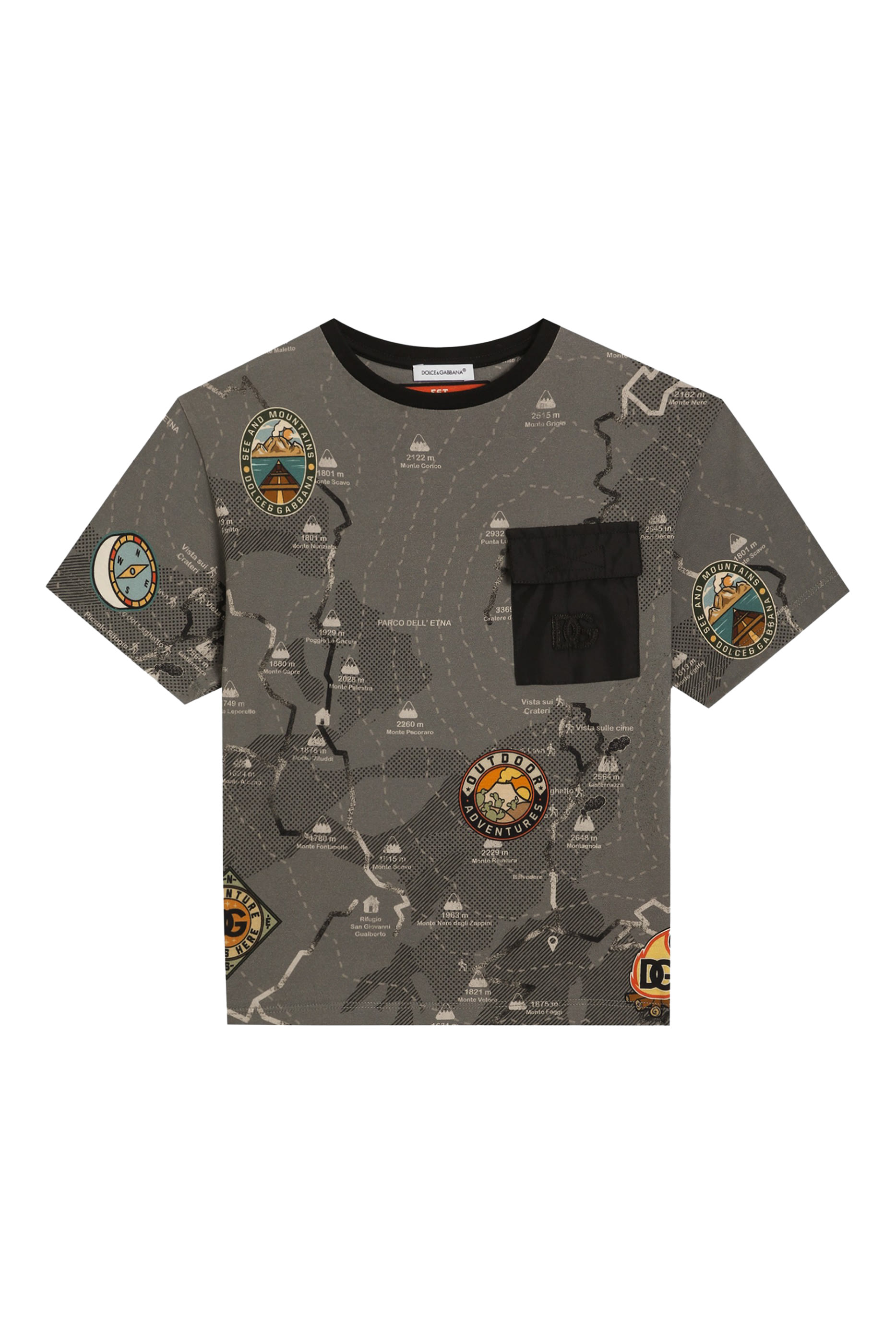 Kids Map-Print T-Shirt