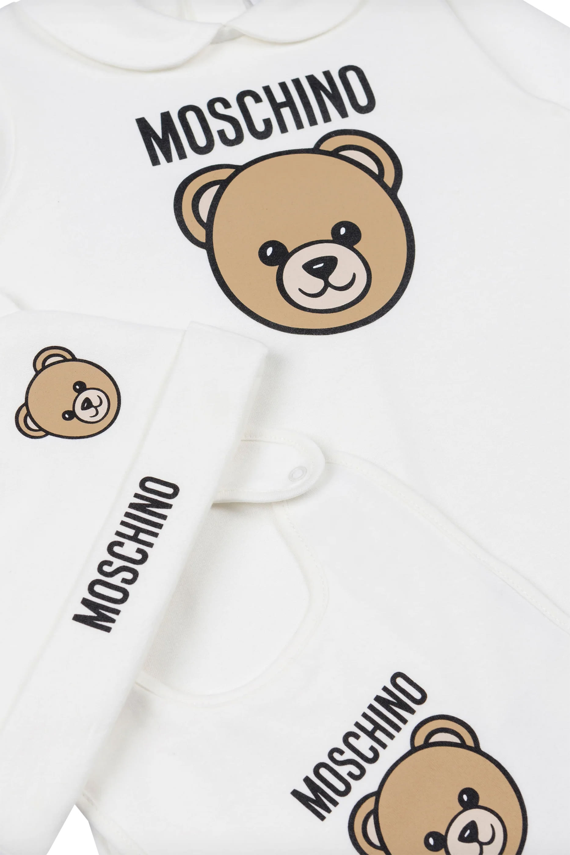 طقم مريلة وقبعة برقعة الدب تيدي للأطفال