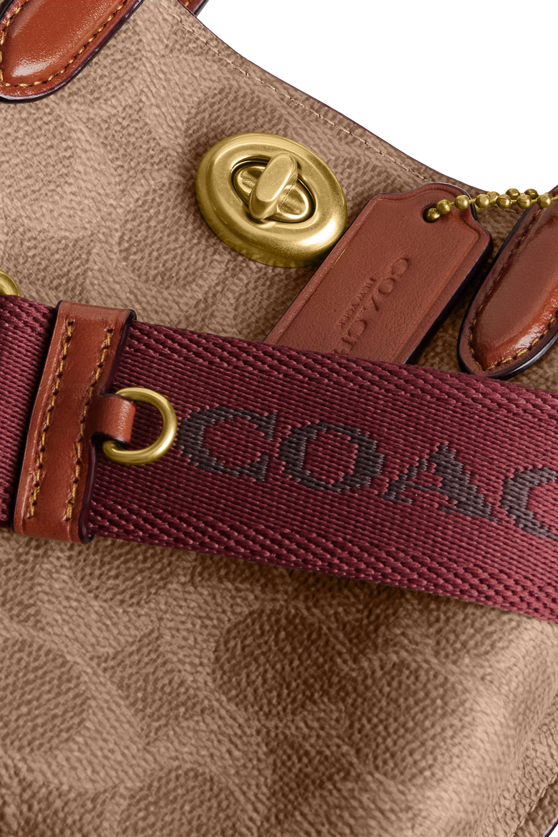 حقيبة يد ويلو 18 قماش قنب بشعار الماركة