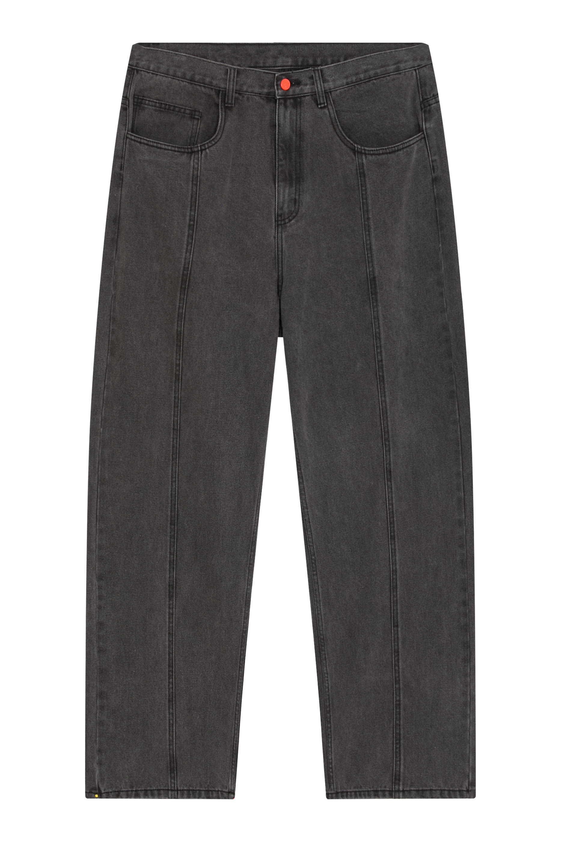 Super Loose Denim Jeans with Front Cut