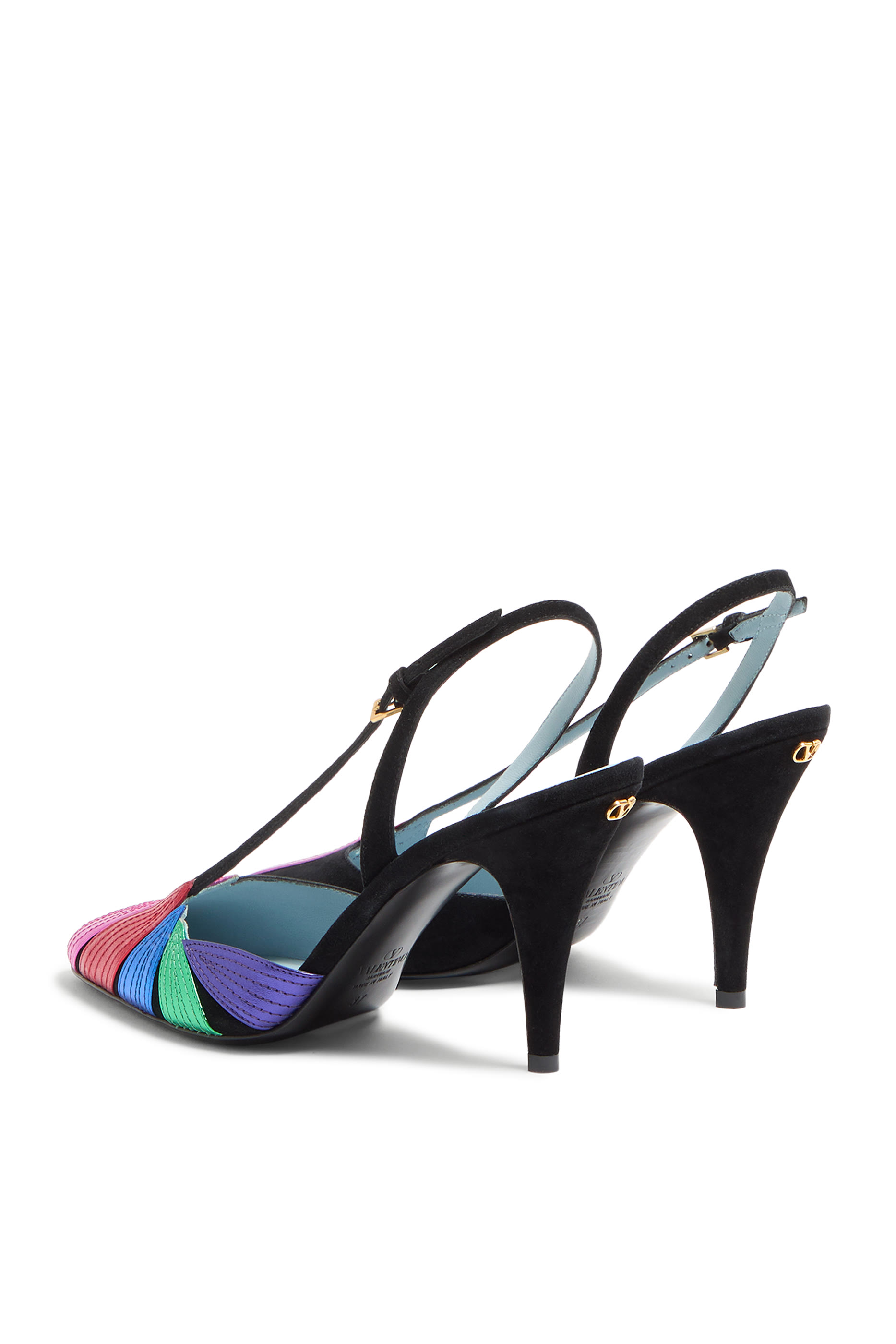 حذاء كلاسيكي شمواه 90 بسير خلفي وأجزاء بتصميم أوراق