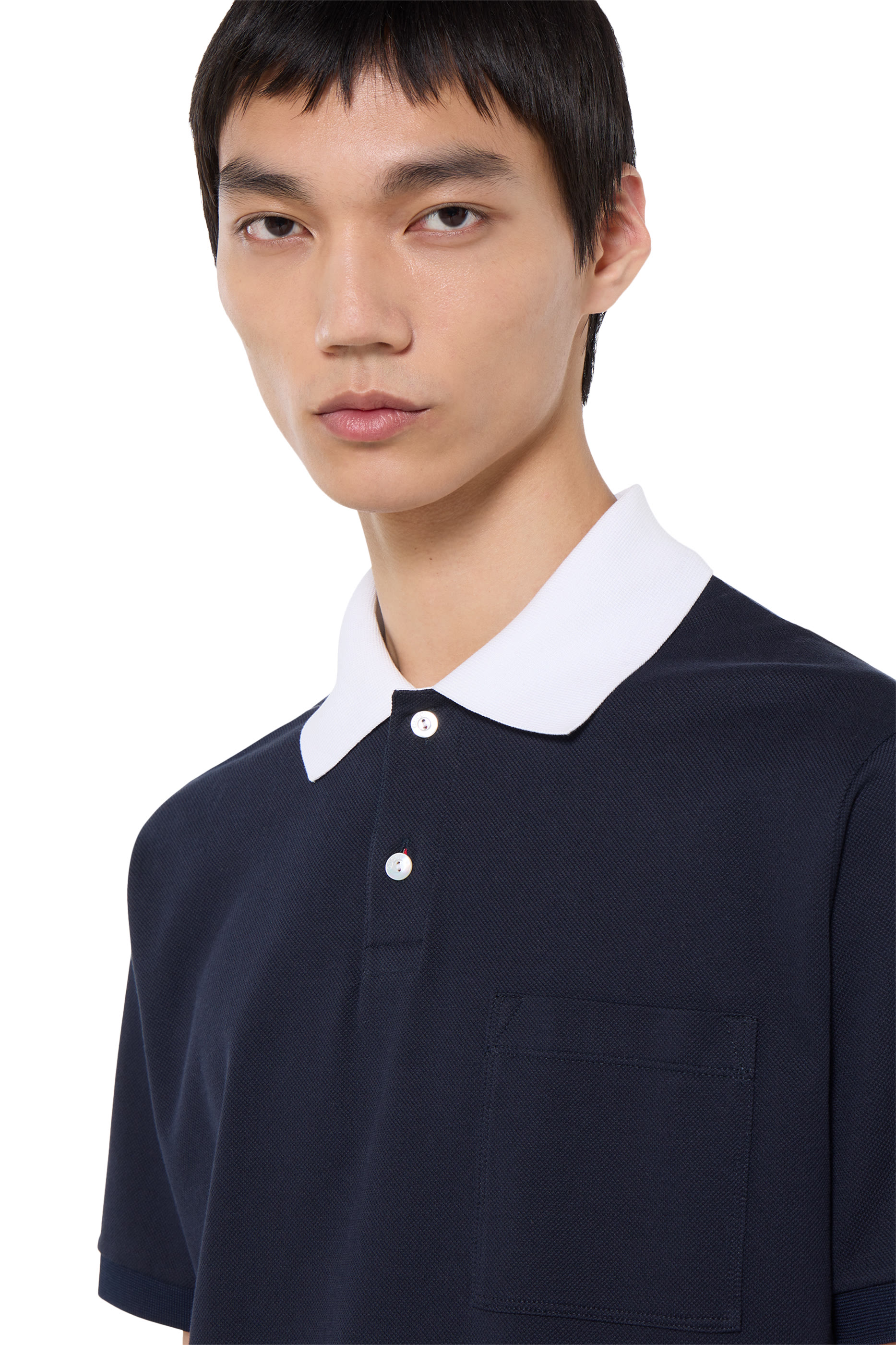 قميص بولو قطن بيكيه مطاطي