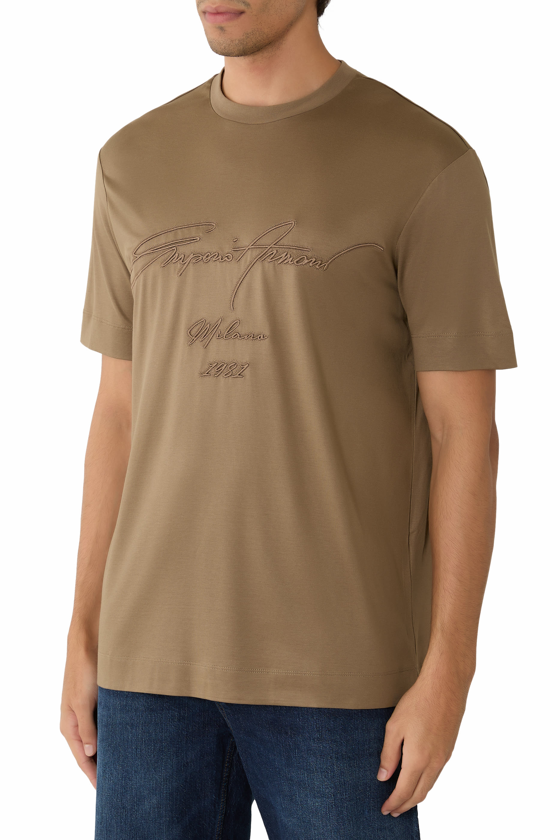 تيشيرت ايه اس في مزيج لايوسيل وجيرسيه