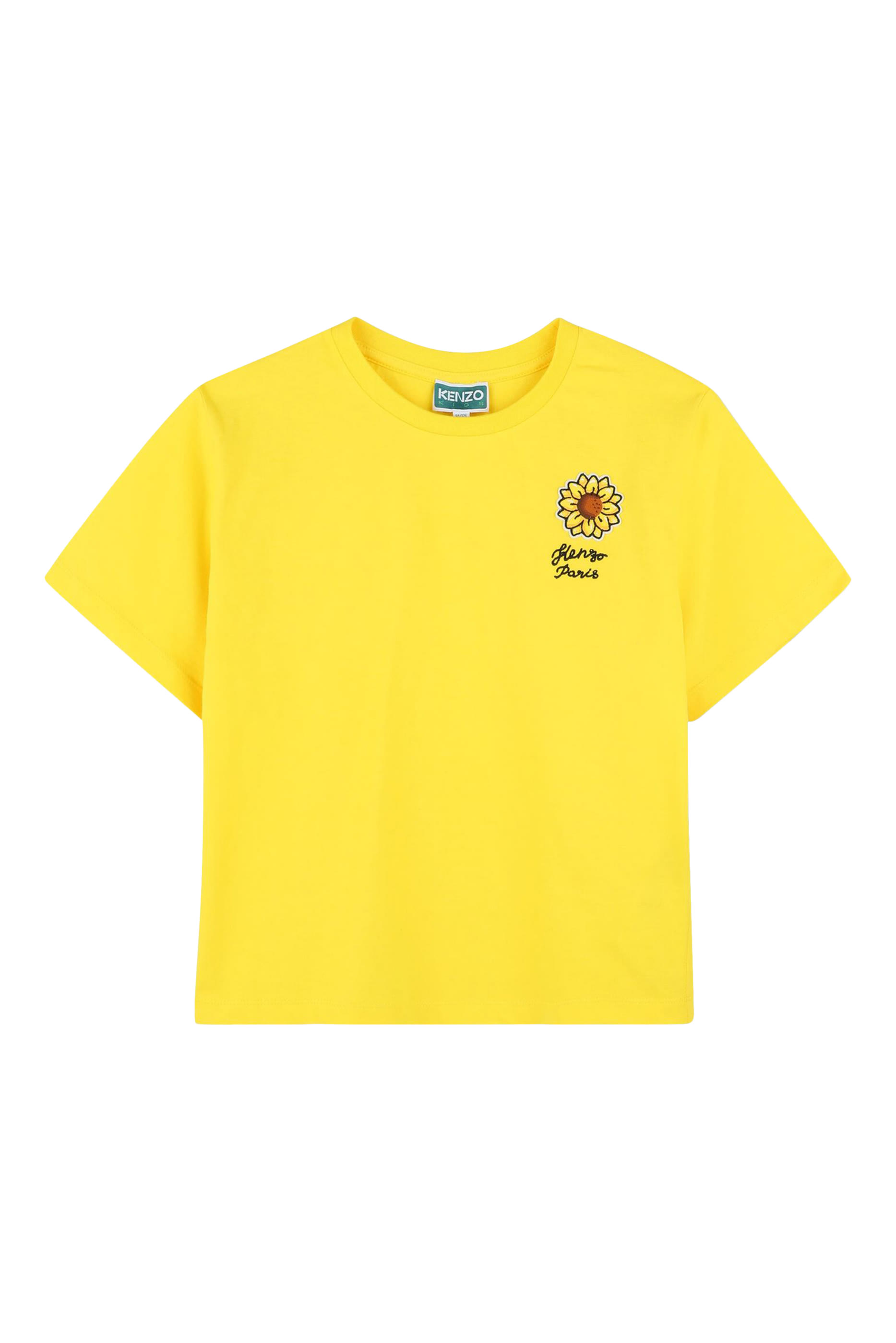 تيشيرت بنقشة زهرة وشعار الماركة للأطفال