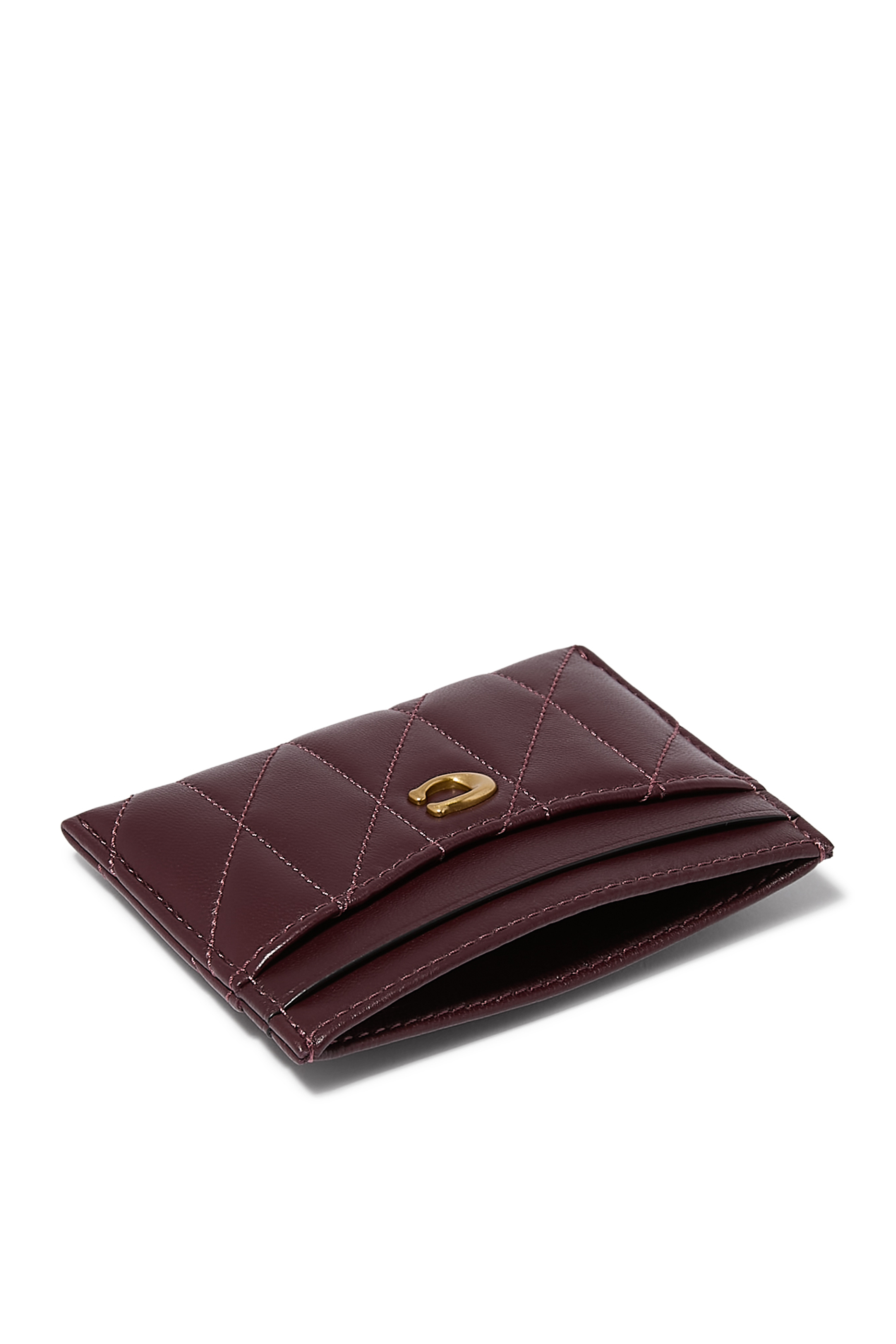 حافظة بطاقات ايسنشال بحياكة مبطنة