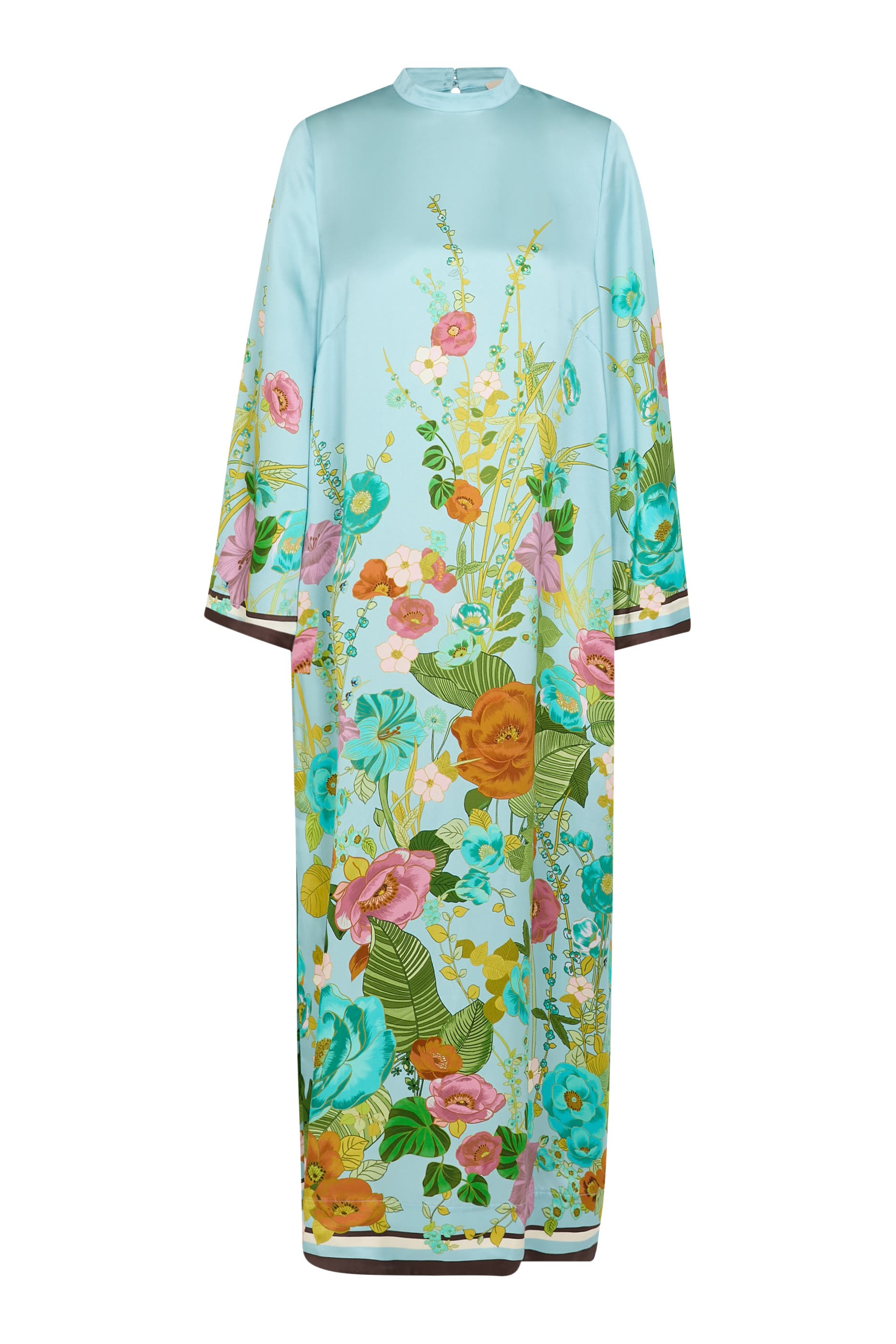 فستان متوسط الطول حرير