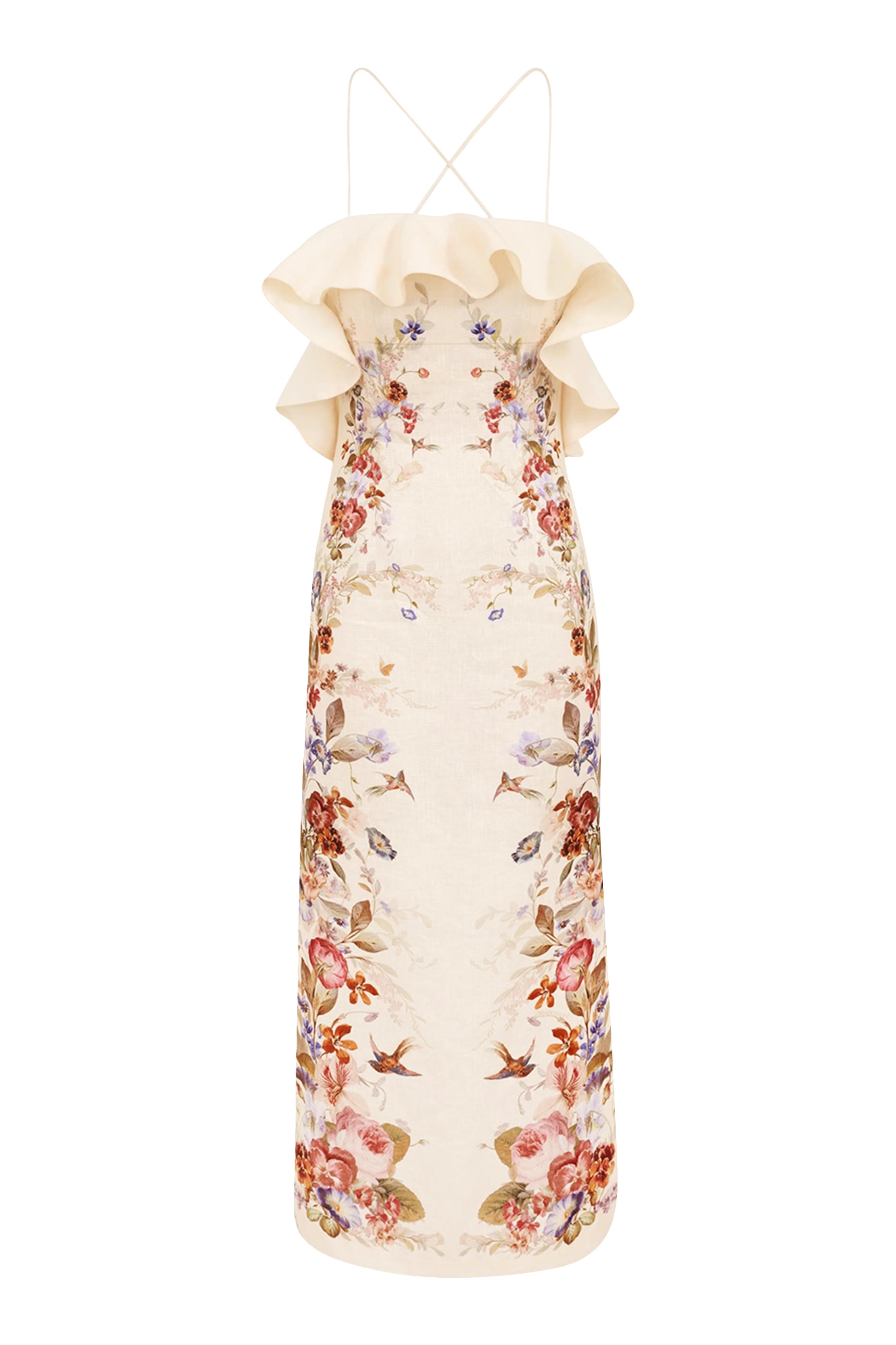 فستان بيشينس متوسط الطول بكشكش