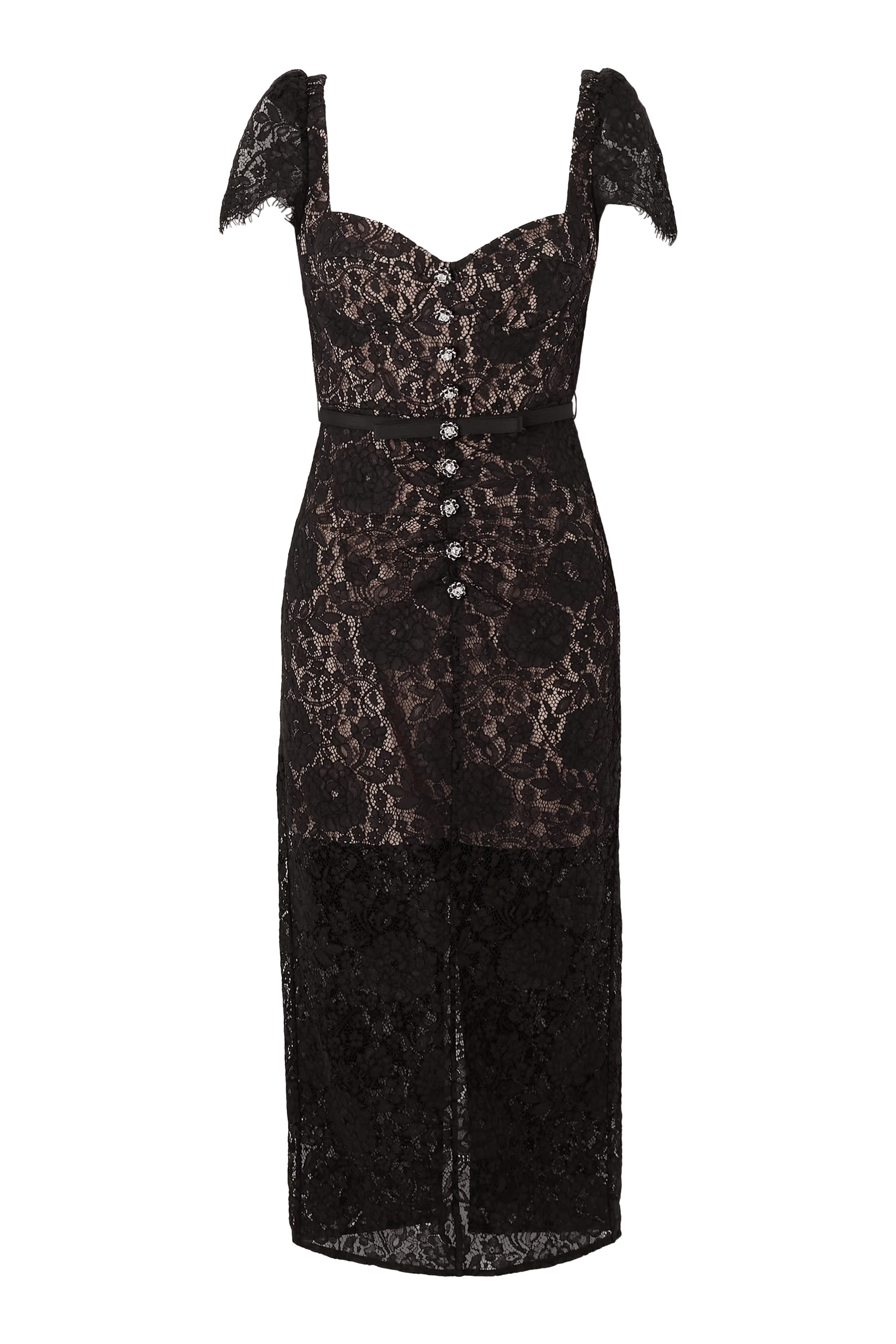 Sweetheart Lace Midi Dress