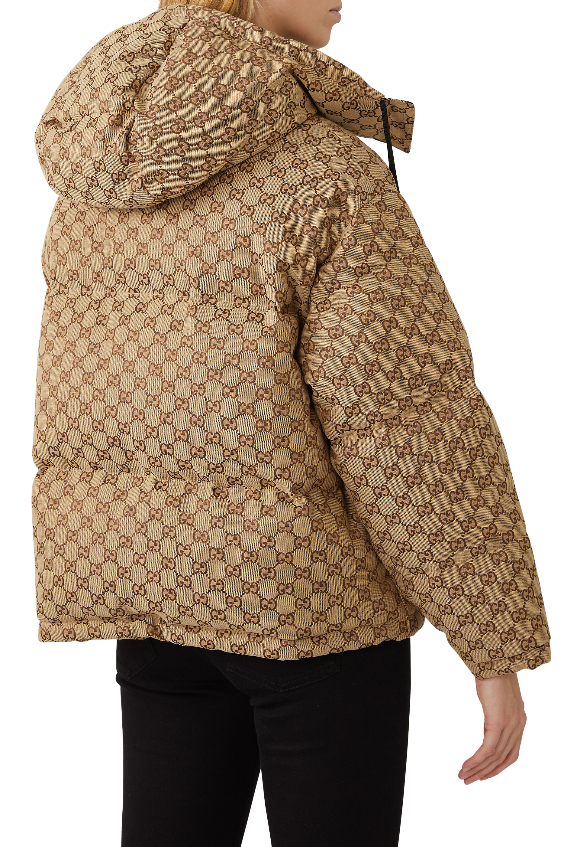 جاكيت بافر قنب قطني بشعار GG