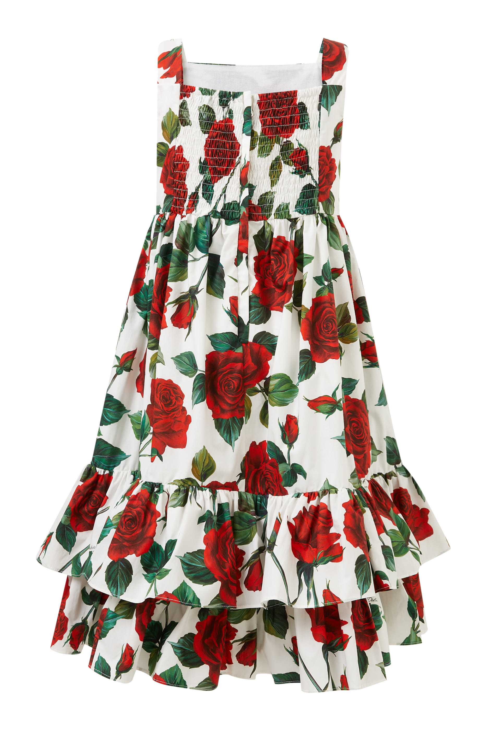 فستان قطن بطبعات زهور للأطفال