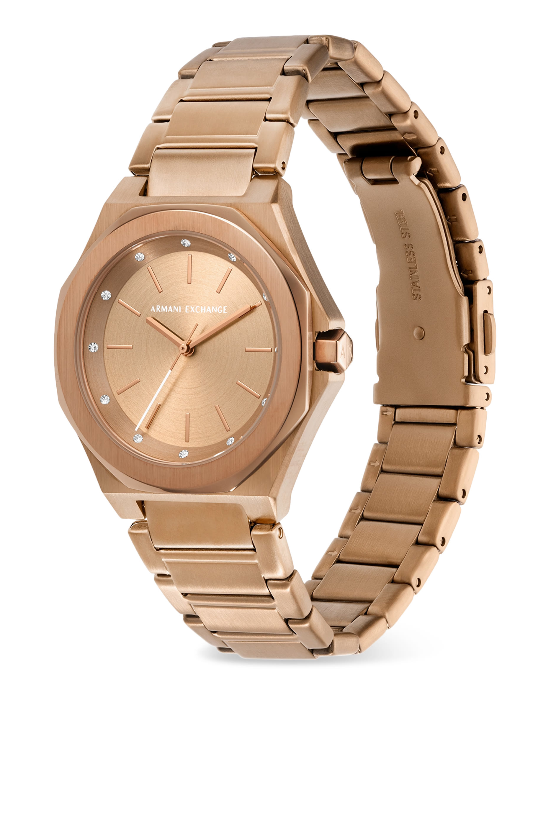 ساعة ستانليس ستيل بثلاث عقارب