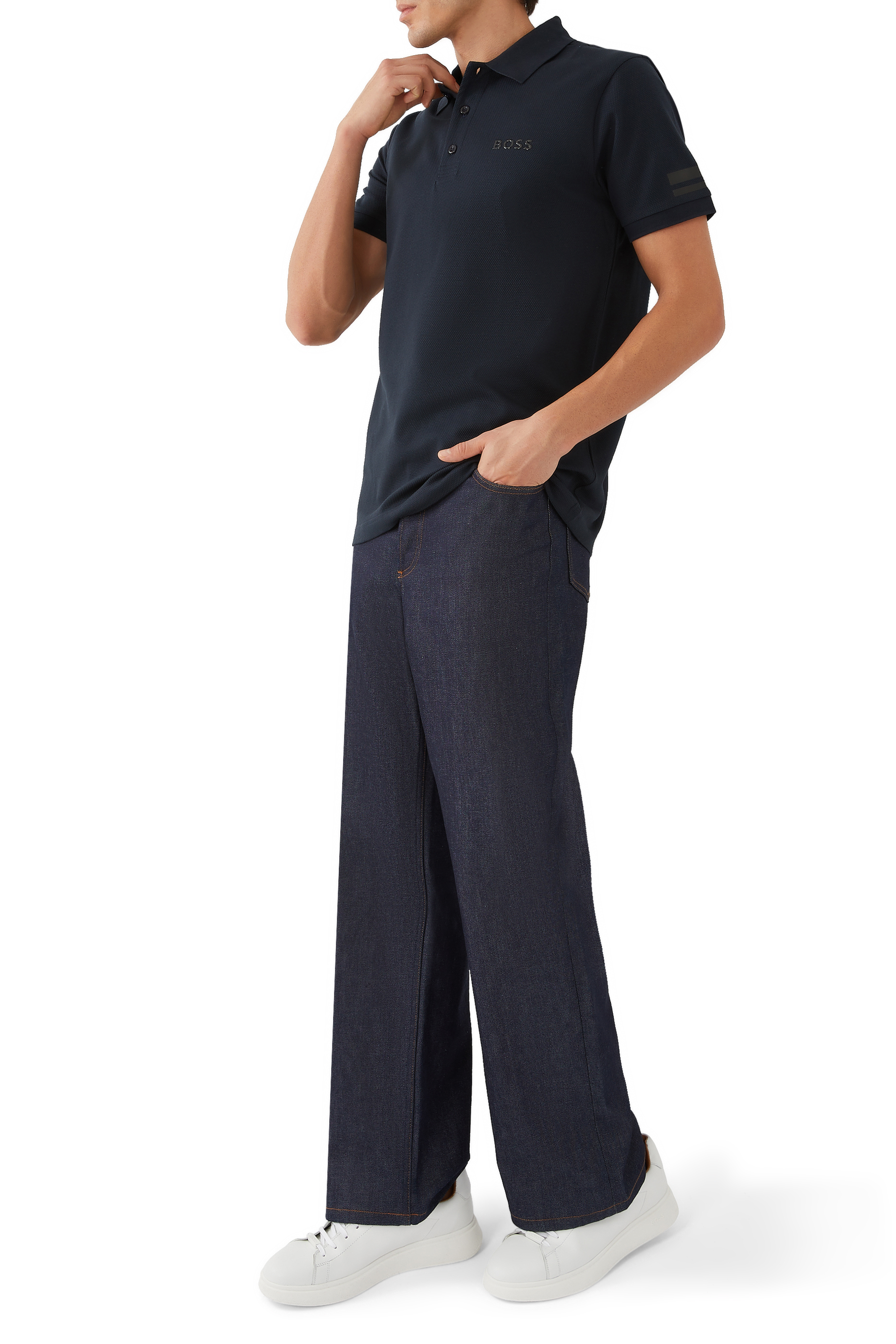 Stretch-Cotton Piqu&eacute; Polo Shirt