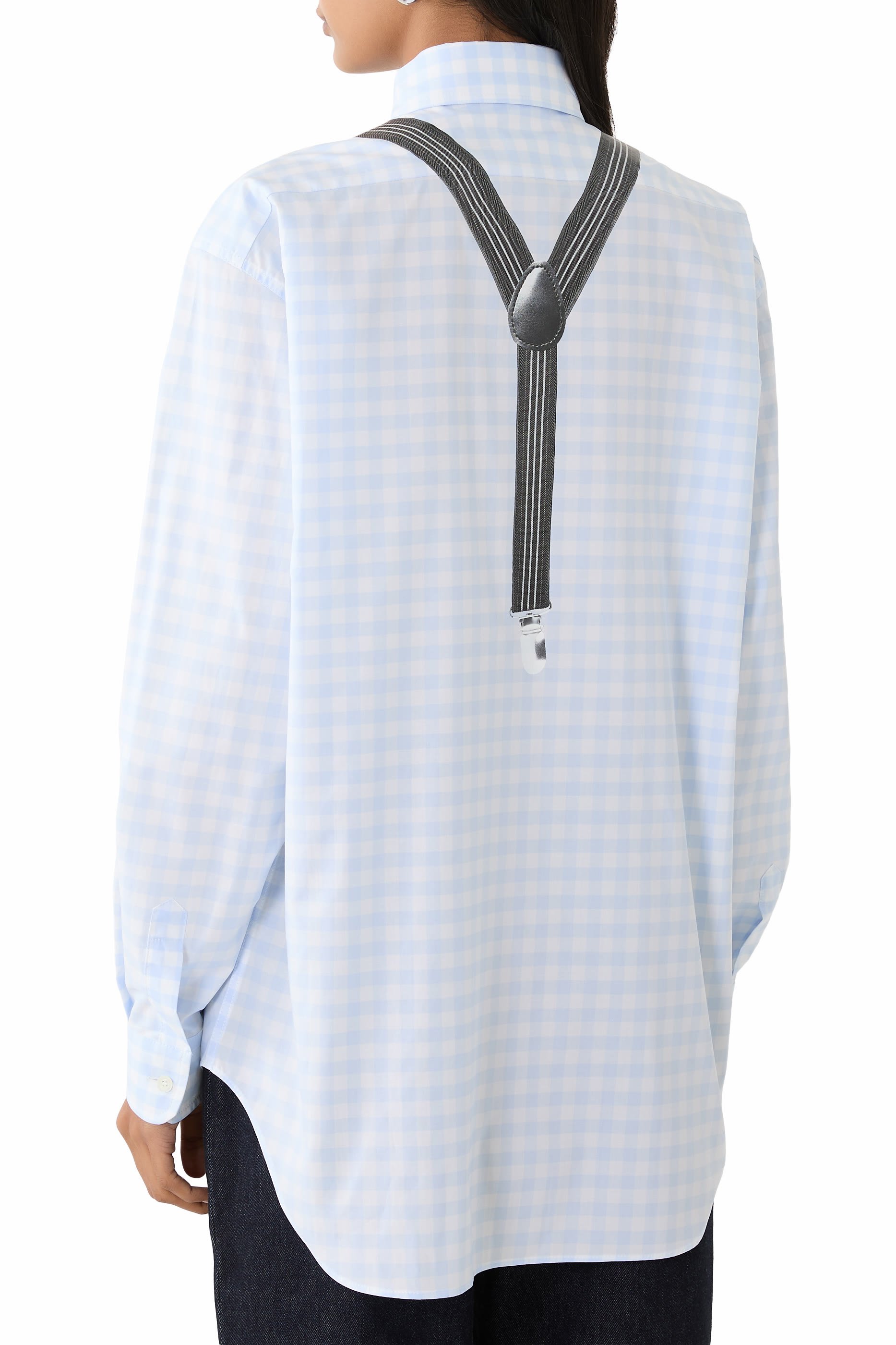 قميص فيشي بطبعات قطن