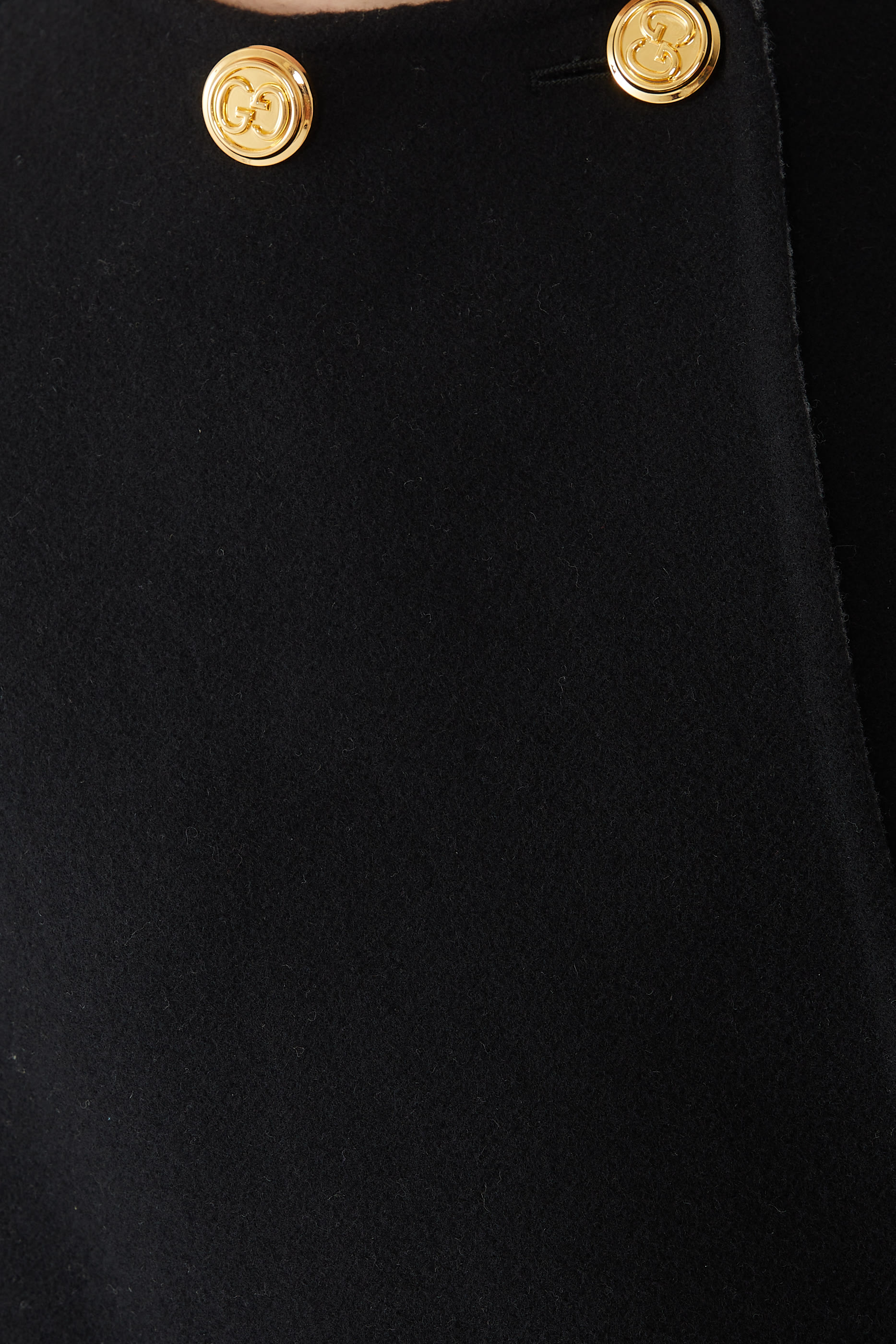 معطف صوف تويد بنقشة حرفي شعار الماركة وخطوط مائلة