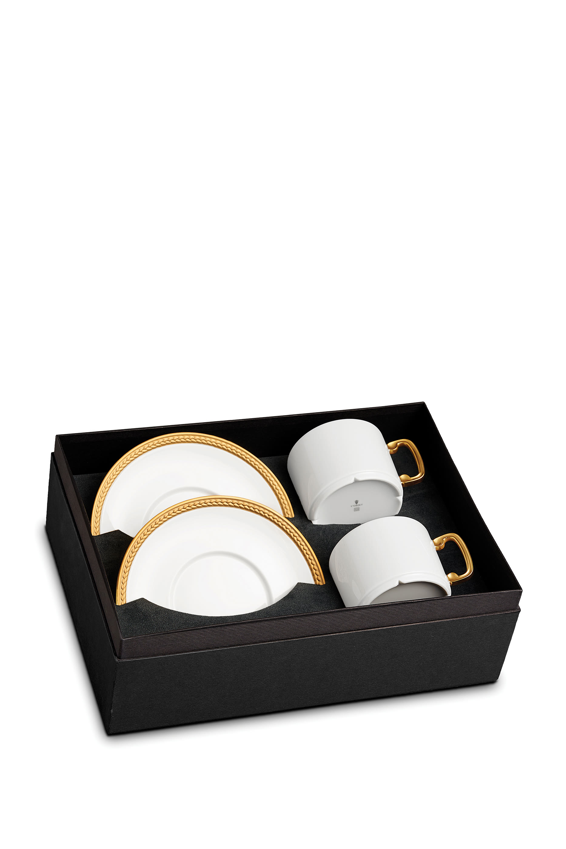 طقم فناجين شاي وأطباق سوا تريزيه، قطعتان