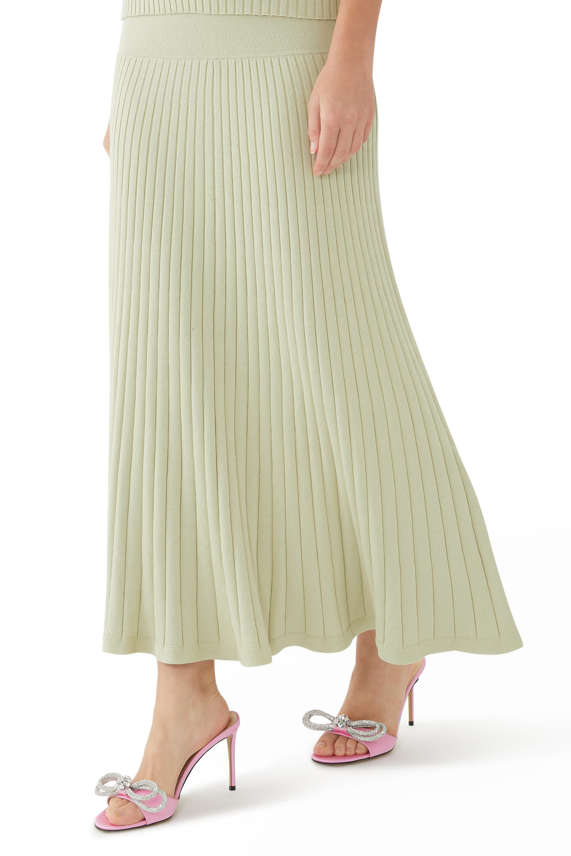 حذاء مفتوح 95 بعقدة مزدوجة ستان