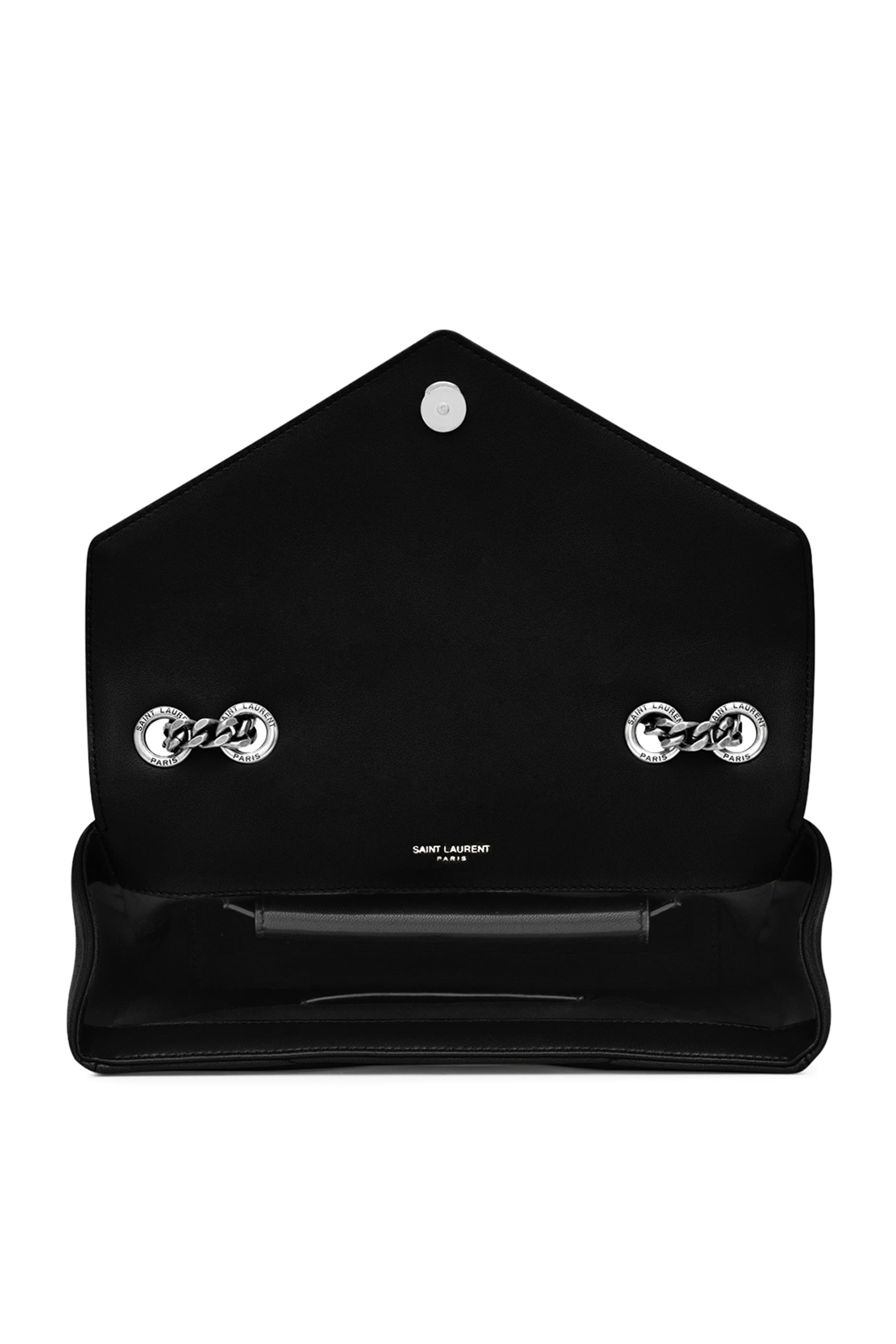 حقيبة لولو صغيرة بحمالة سلسلة جلد حمل مبطن