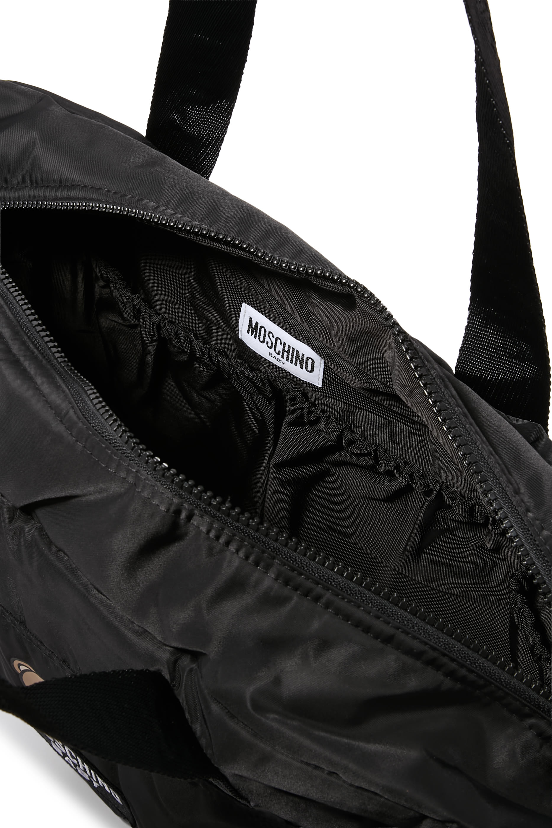 حقيبة أمهات بمفرش تغيير الحفاض مزينة بطبعة الدب تيدي نايلون للأطفال