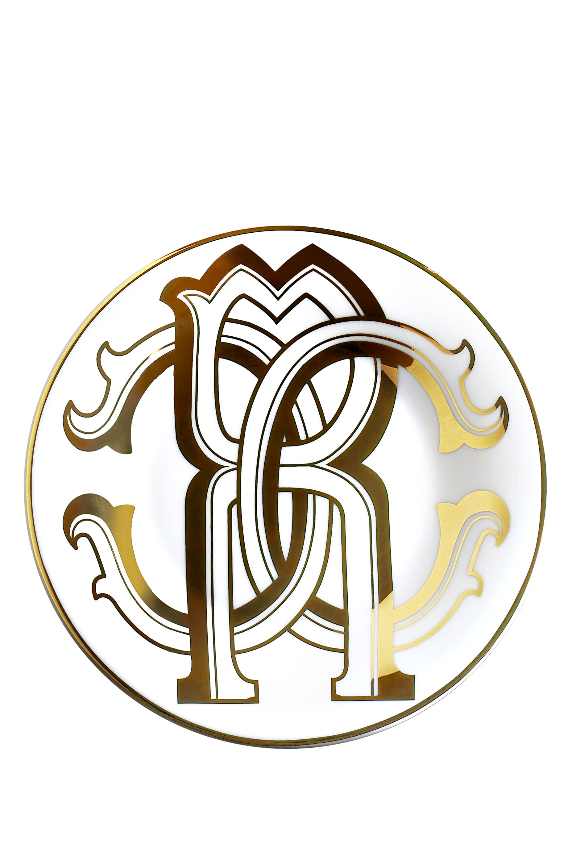 طبق زبدة ذهبي بحروف شعار الماركة