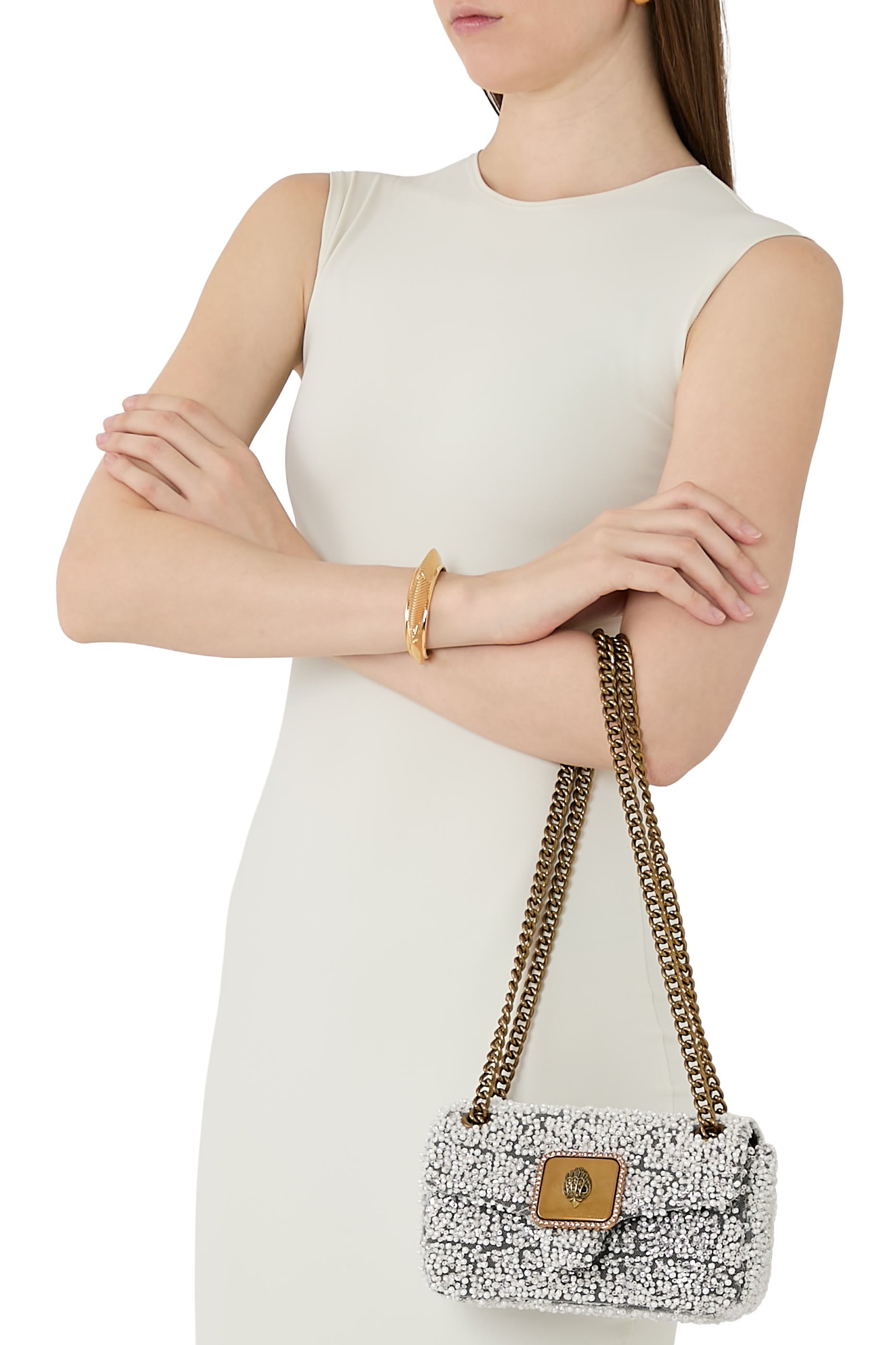 حقيبة كروس بودي بيمليكو صغيرة قابلة للتعديل مزينة بخرز