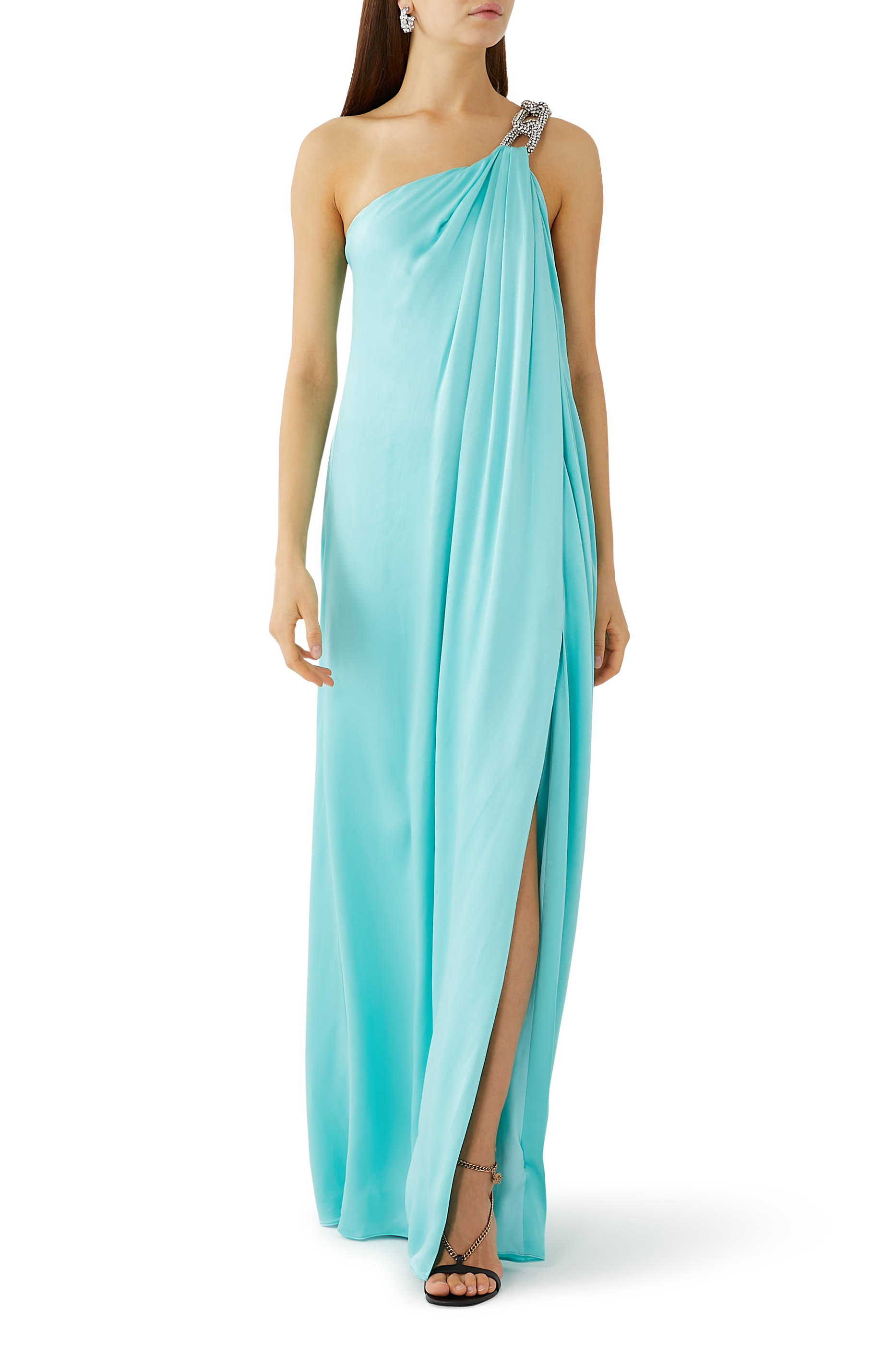 فستان سهرة فالابيلا بحلقات سلسلة مرصعة بالماس