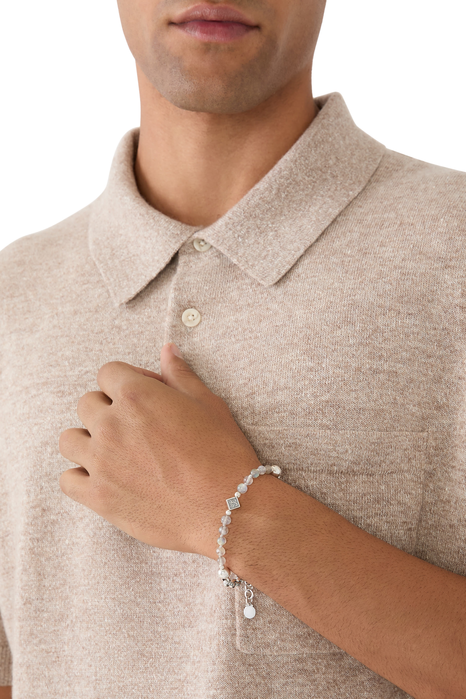 سوار إيترنيتي فضة ولابرادوريت