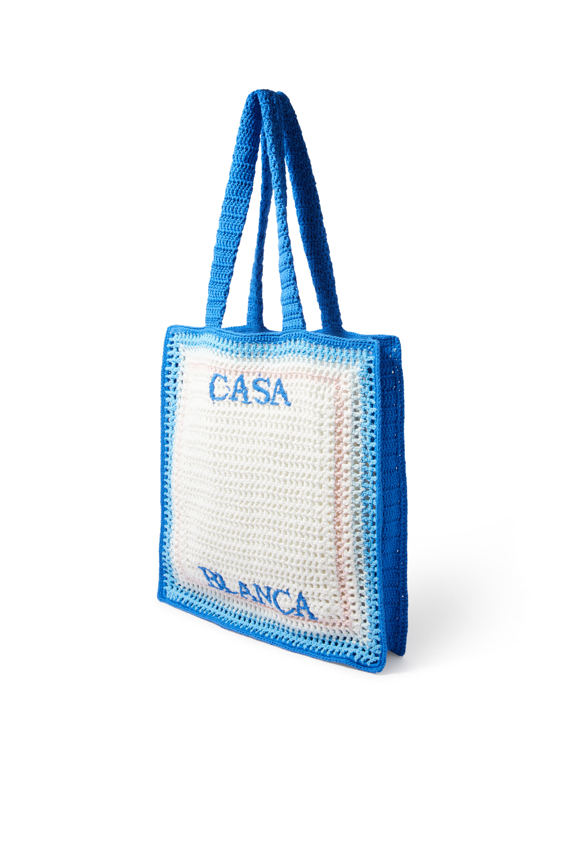 حقيبة كروشيه مخططة