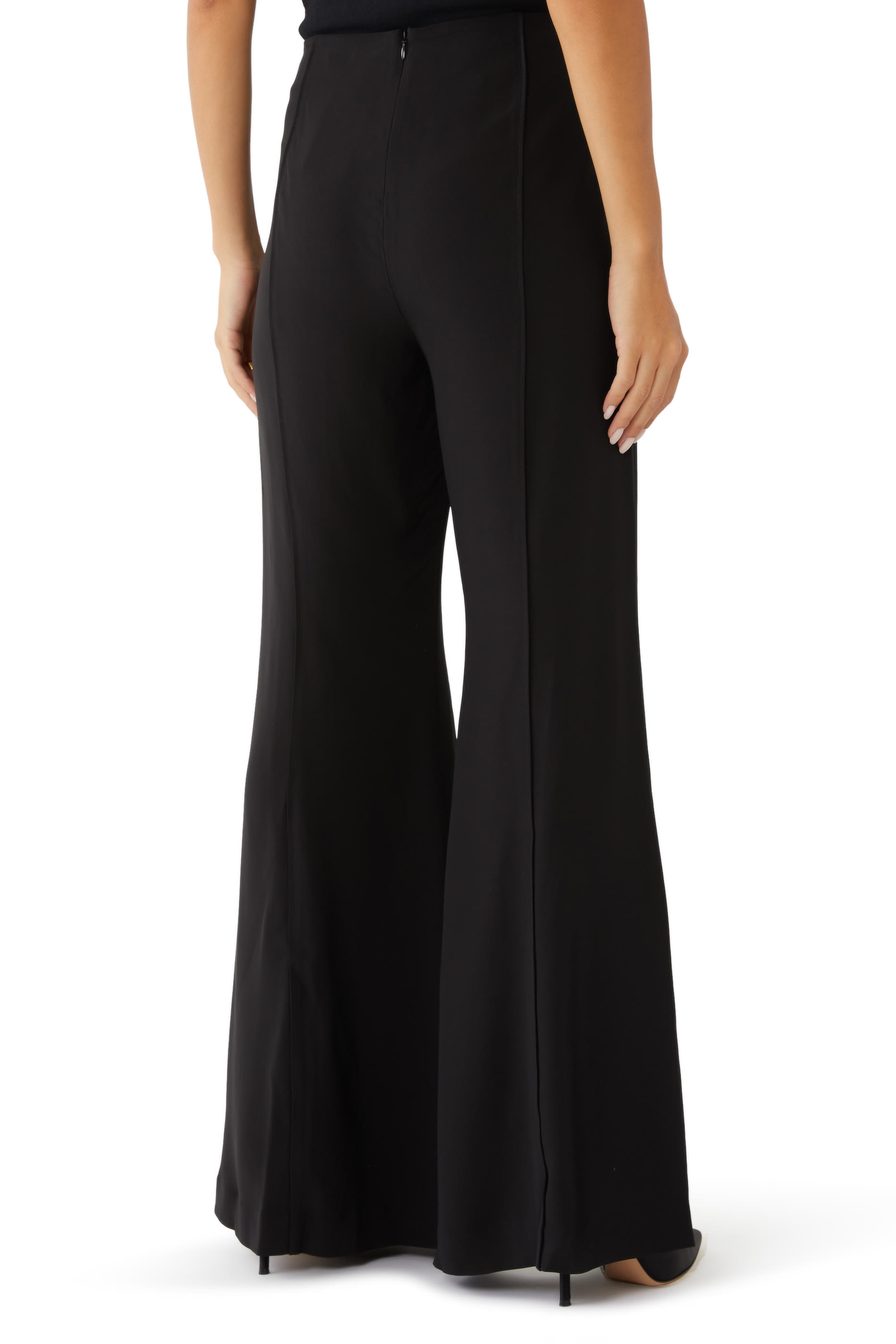 بنطال كراش بقصة واسعة تويل