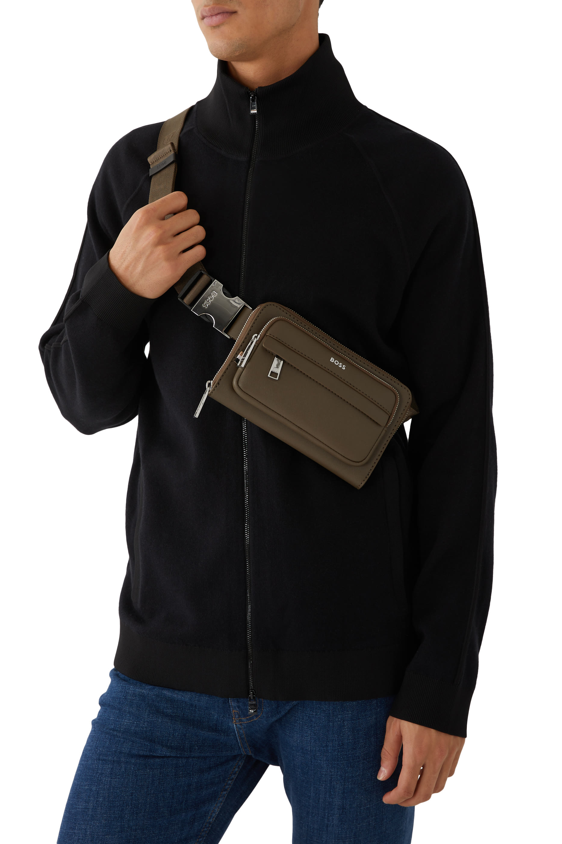 حقيبة كروس بودي زير مقسمة