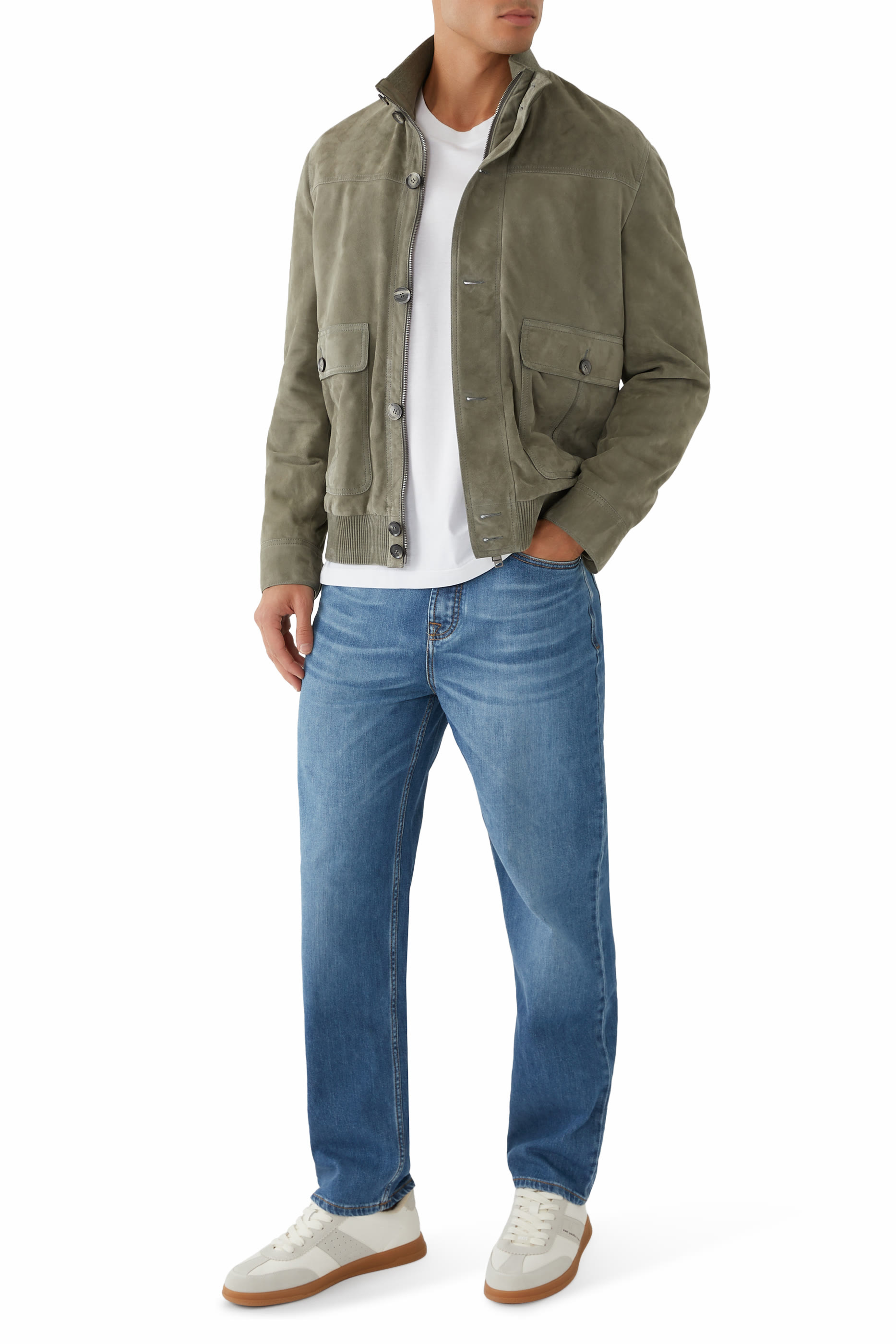 بنطال دنيم بقصة ساق مستقيمة