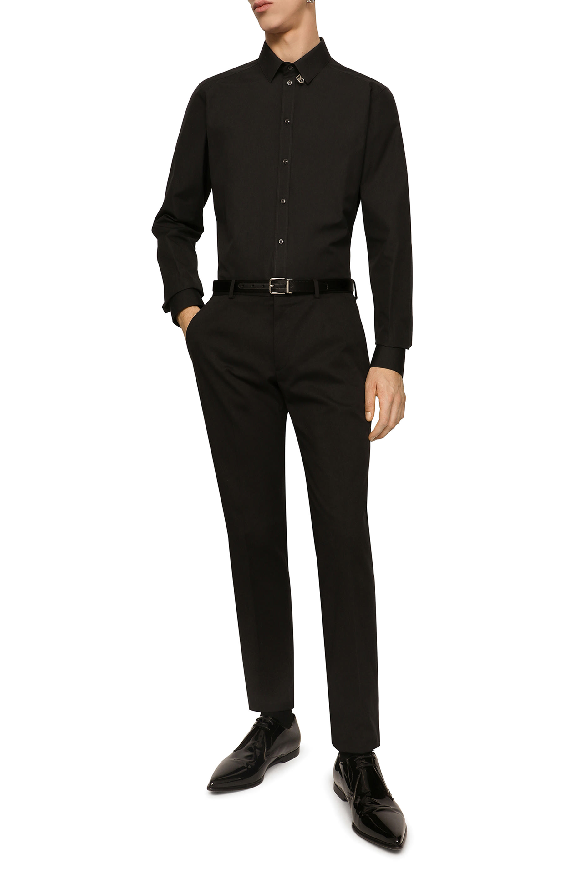 بنطال قطن مطاطي بشعار الماركة