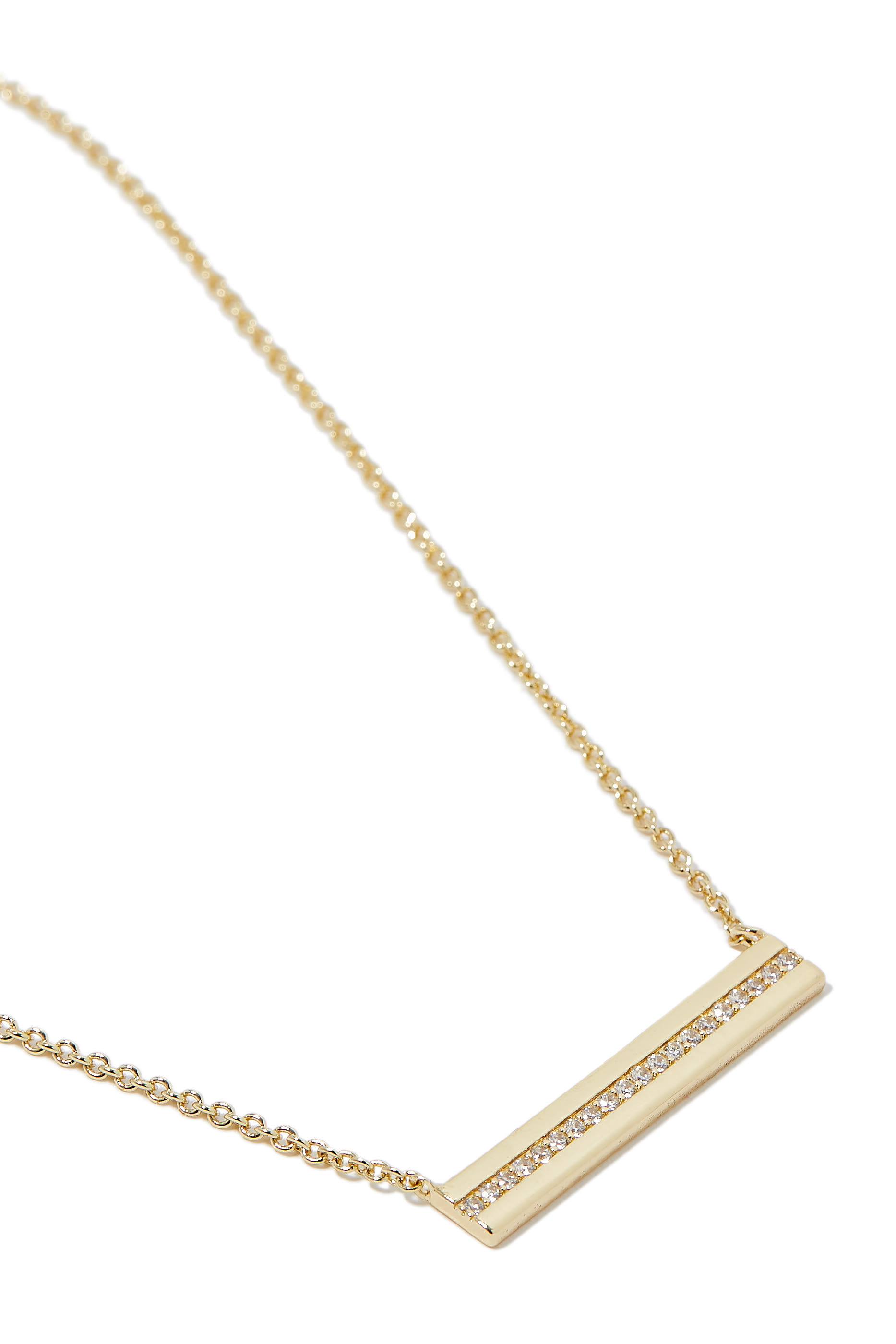 قلادة بدلاية بتصميم قضيب مرصعة بأحجار زركونيا مكعبة