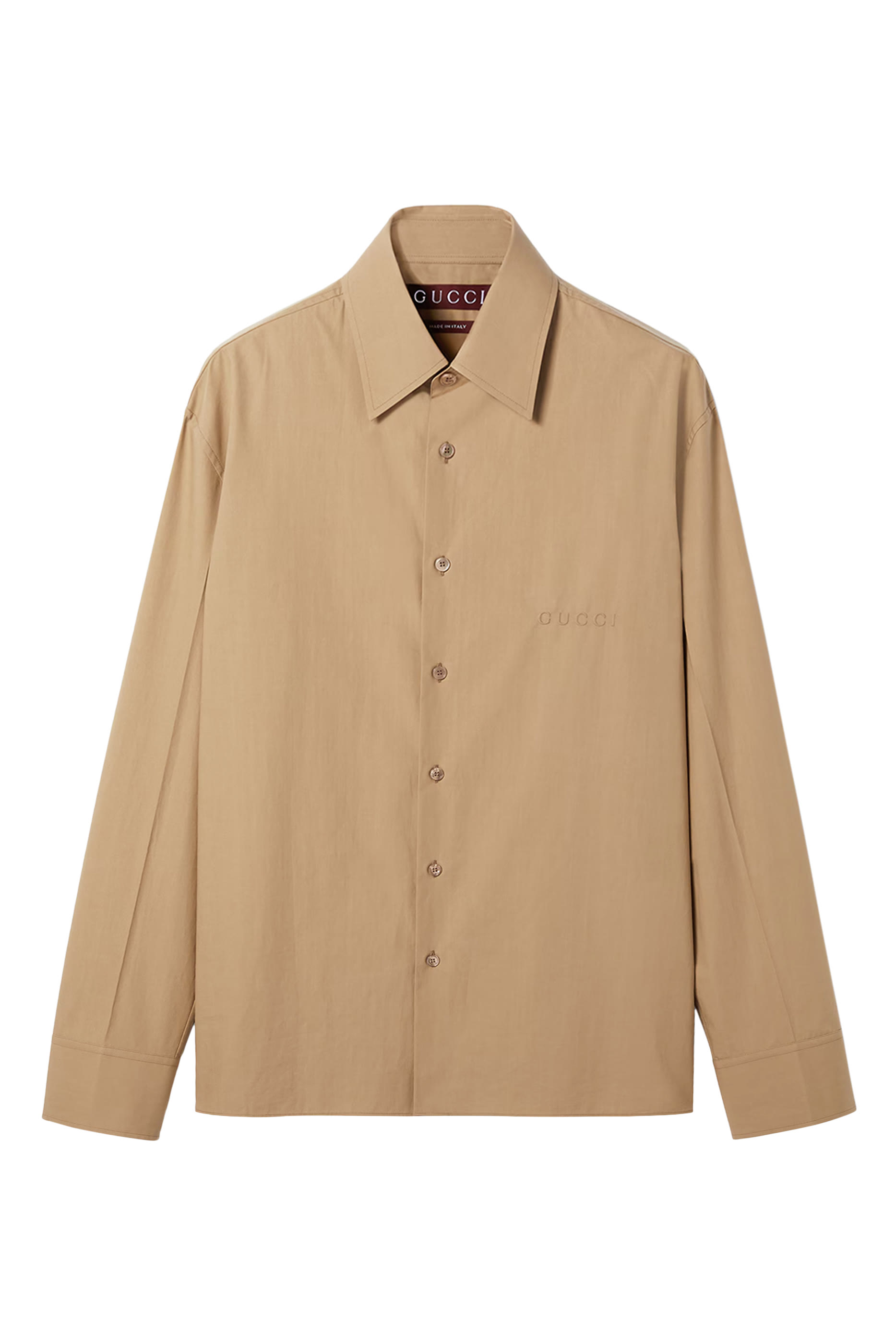 قميص بنقشة شعار الماركة قطن بوبلين