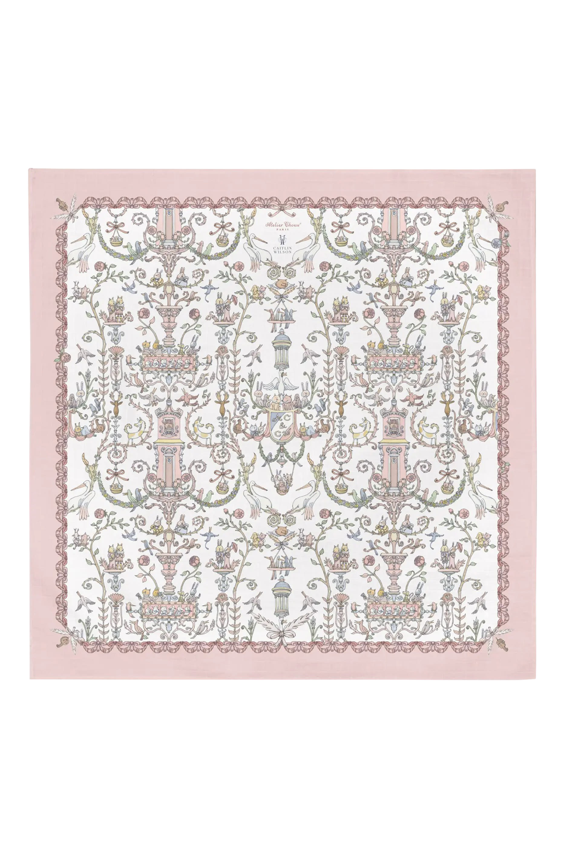 طقم مريلة ووشاح كاريه توال دو جوي للأطفال