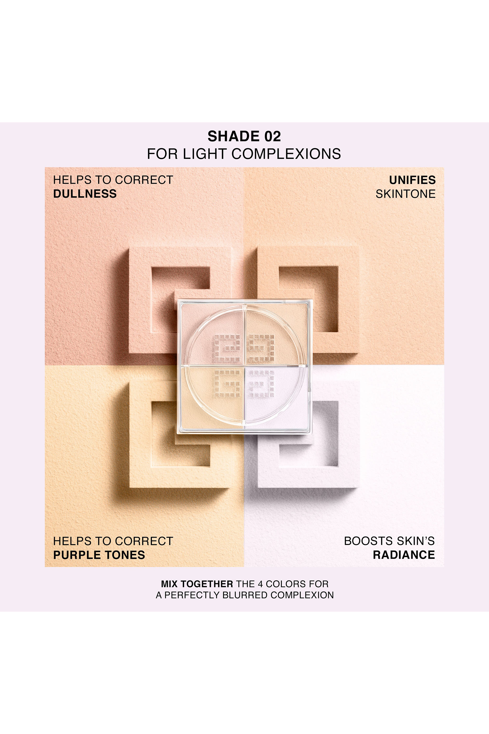 بودرة سائبة بريسم ليبر بأربعة ألوان صغيرة الحجم