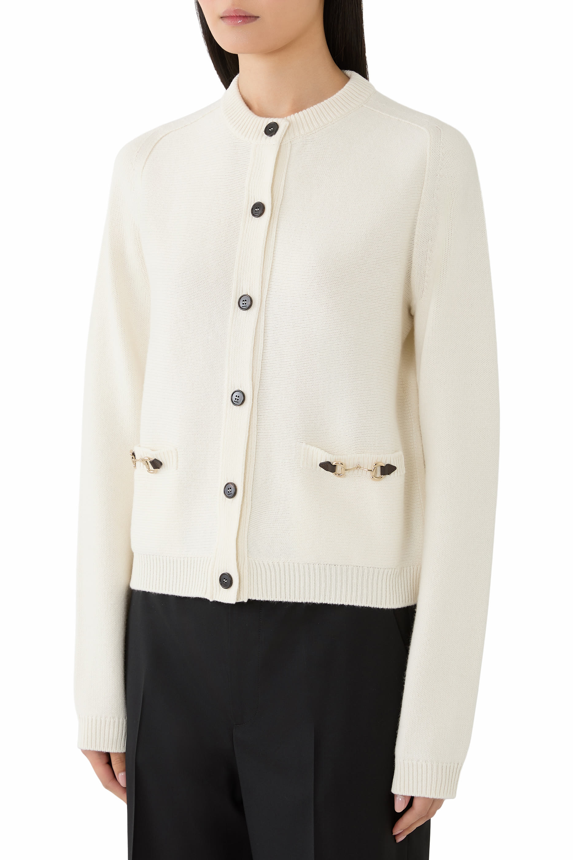 كارديجان بحلية لجام الحصان صوف وكشمير