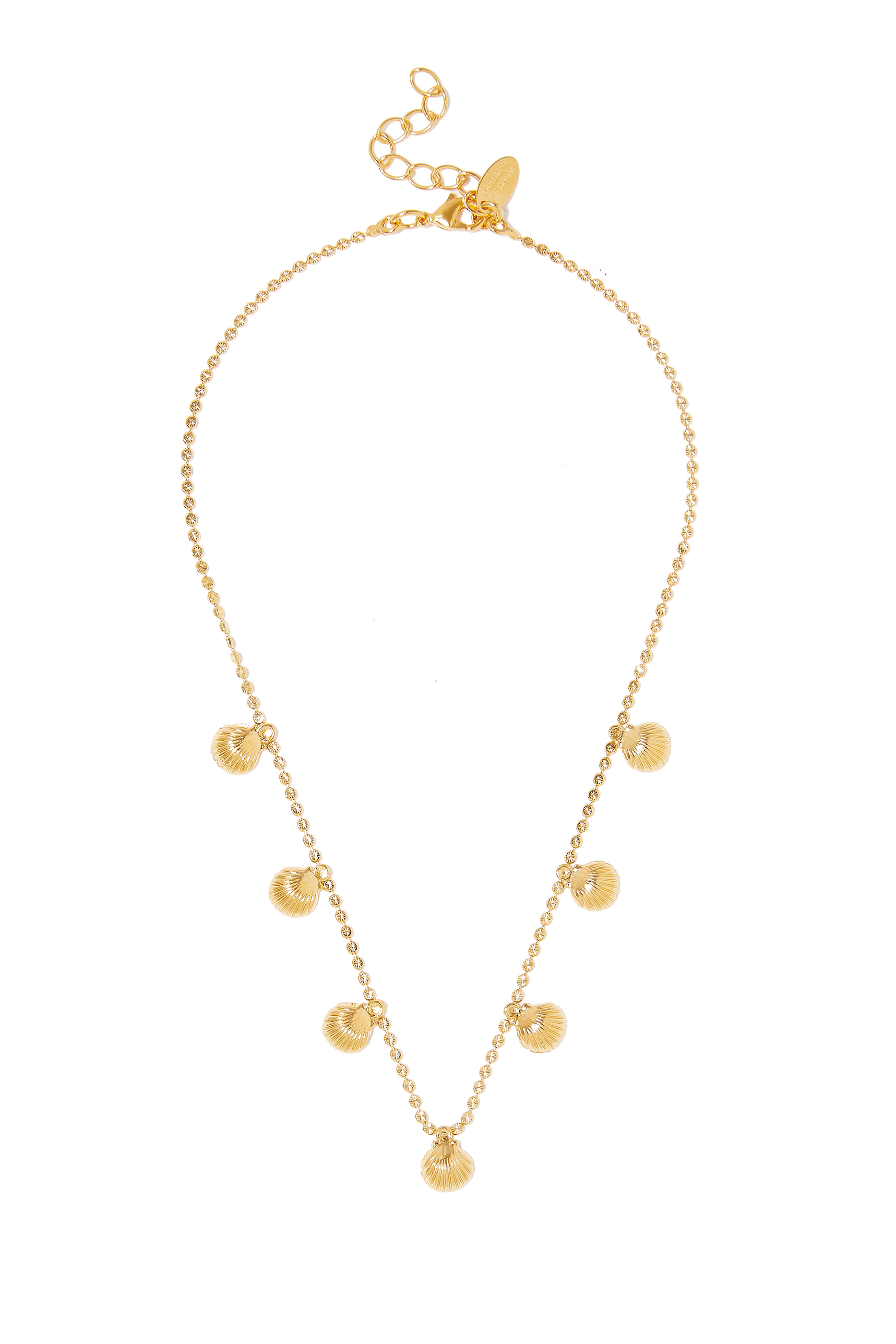 قلادة رقبة صغيرة بحلي بتصميم صدف