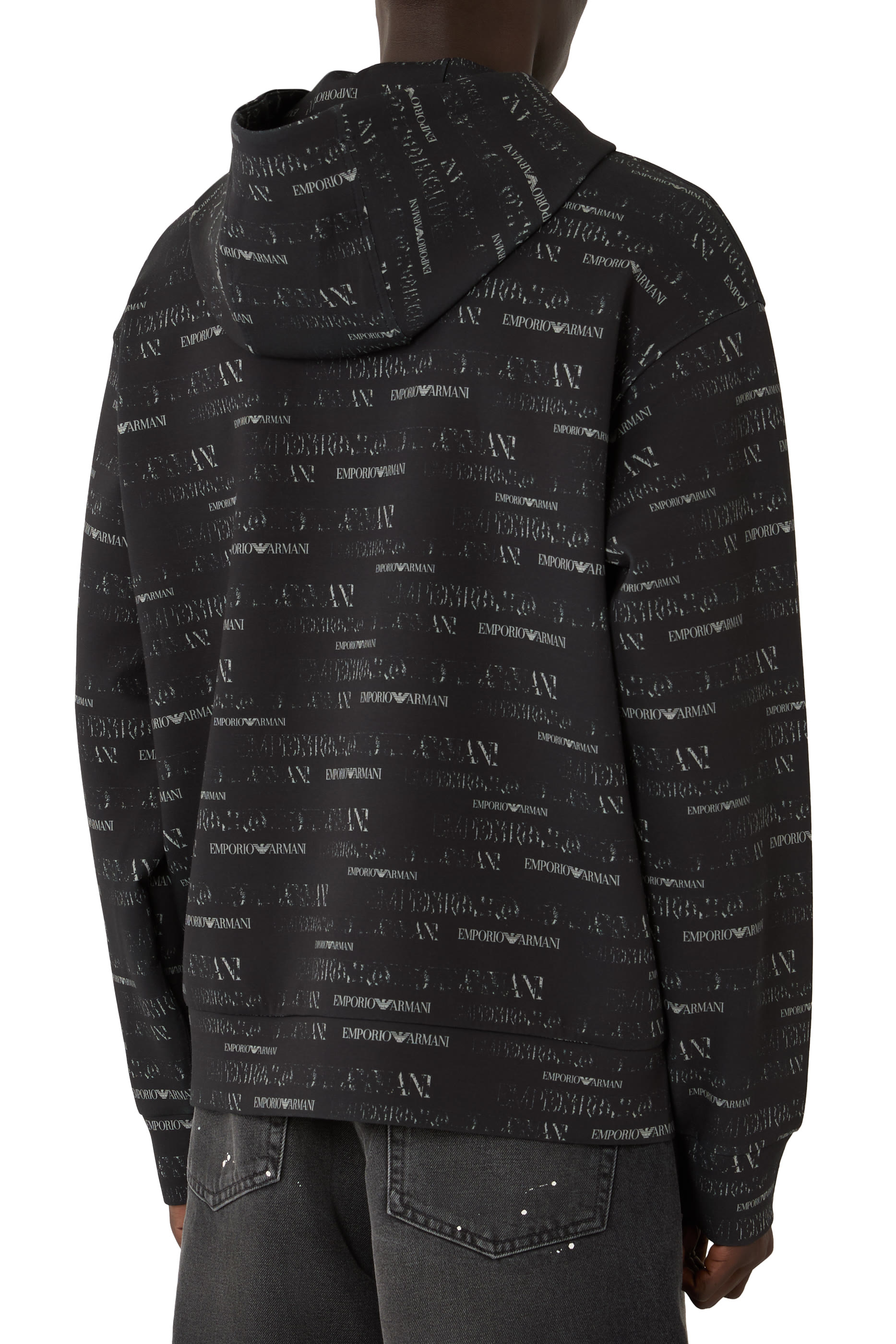 All-Over Logo Print Hoodie 