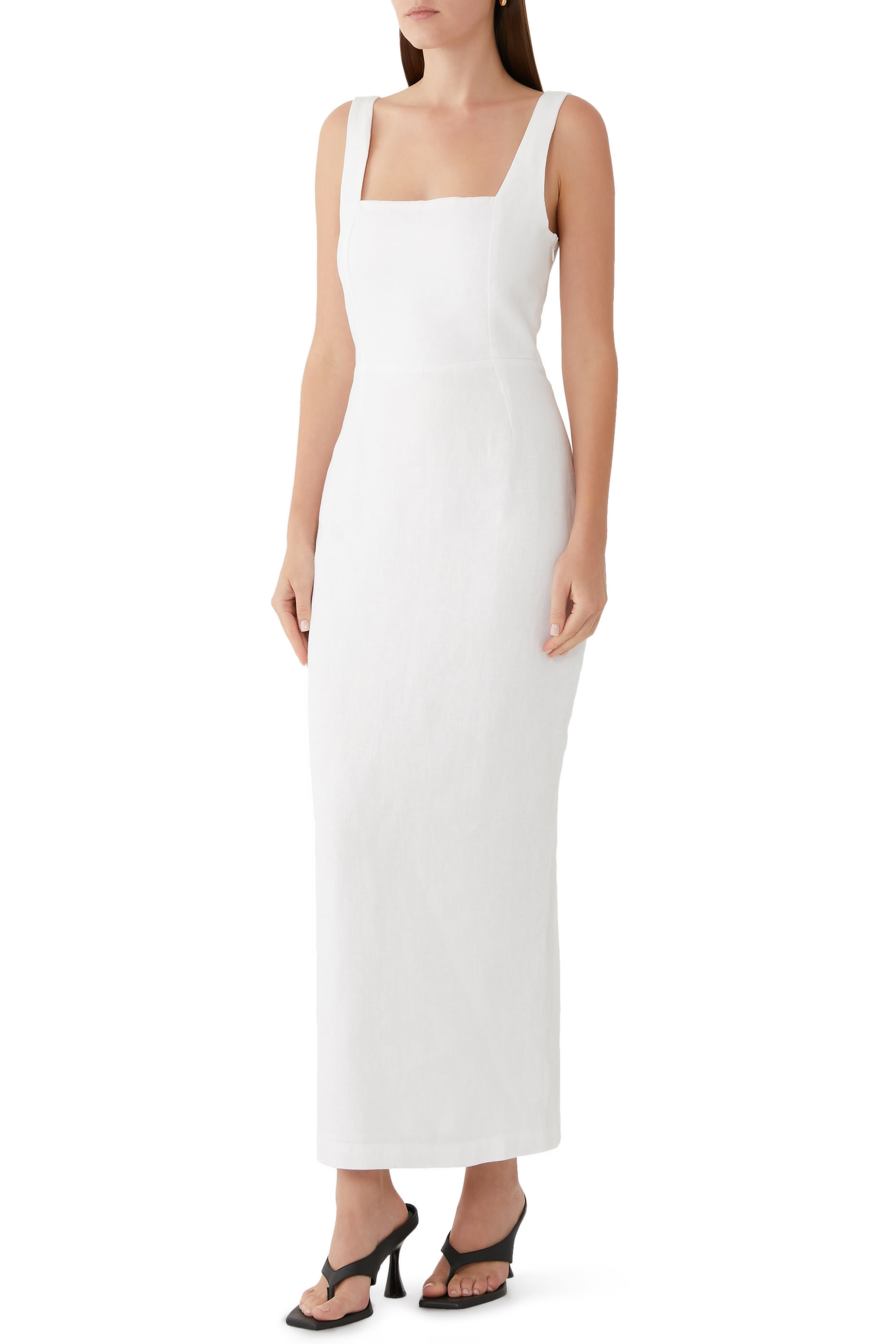 فستان سكايلا بقصة مستقيمة متوسطة الطول