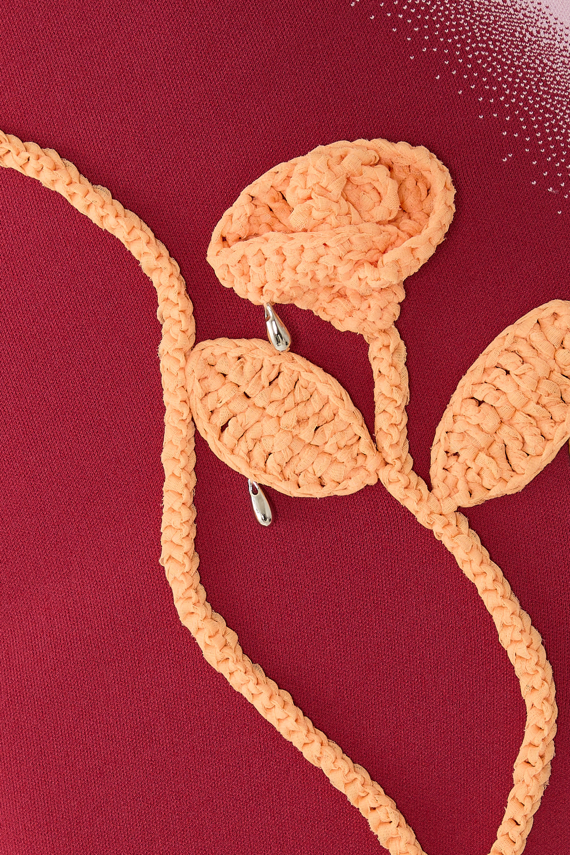 فستان شيري كروشيه طويل بلا أكمام