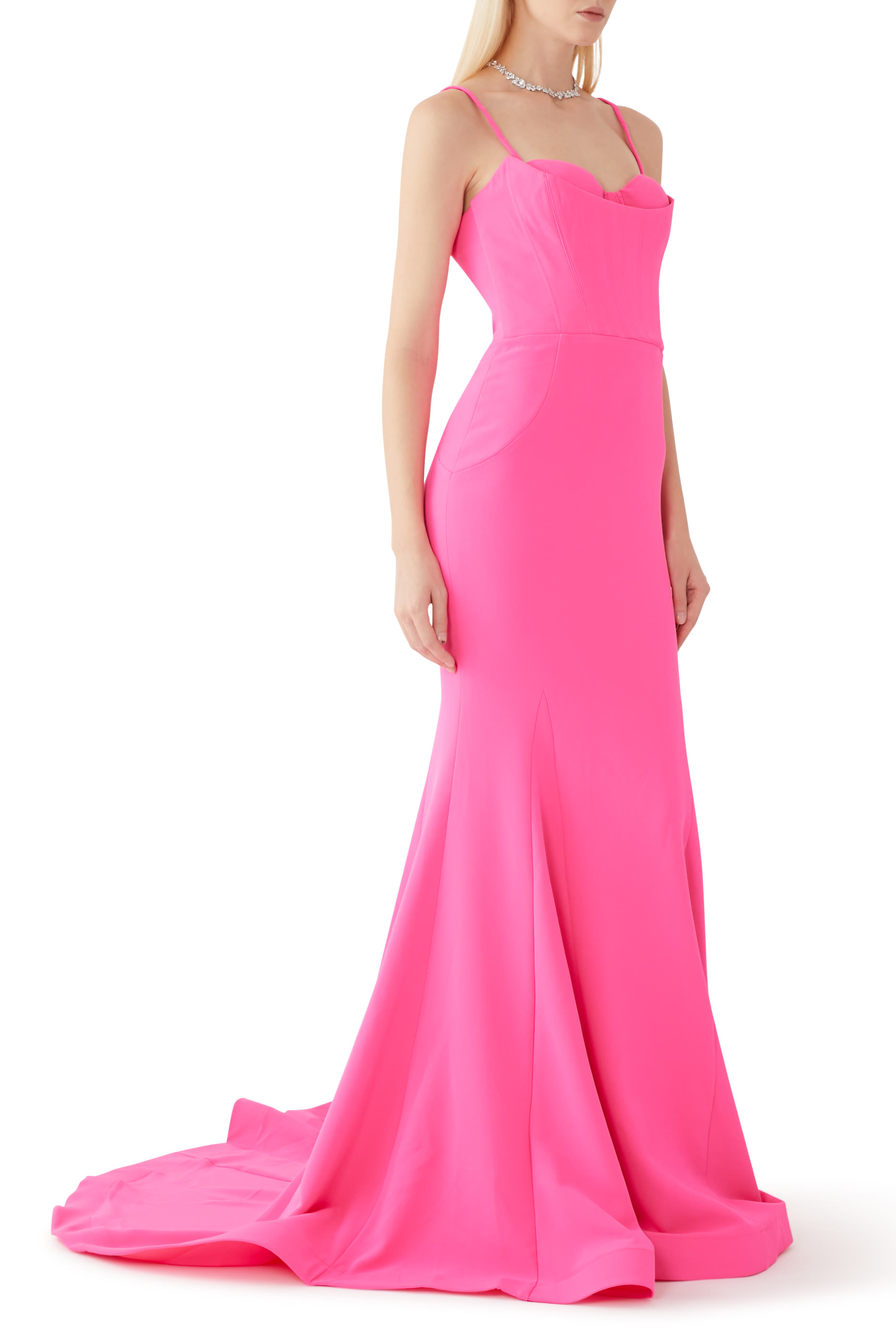 فستان سهرة بارز الملمس