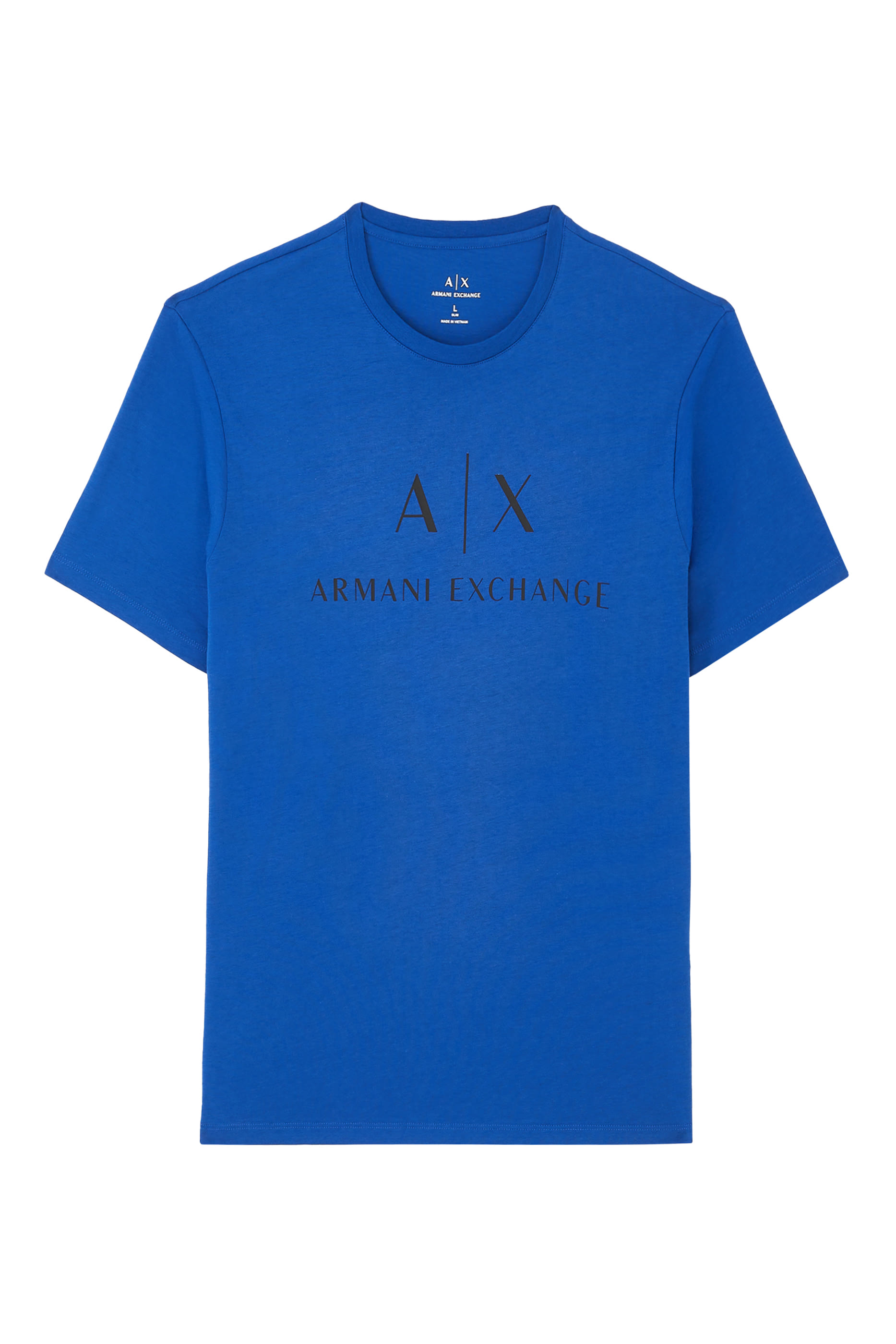 تيشيرت بشعار الماركة بقصة ضيقة جرسيه