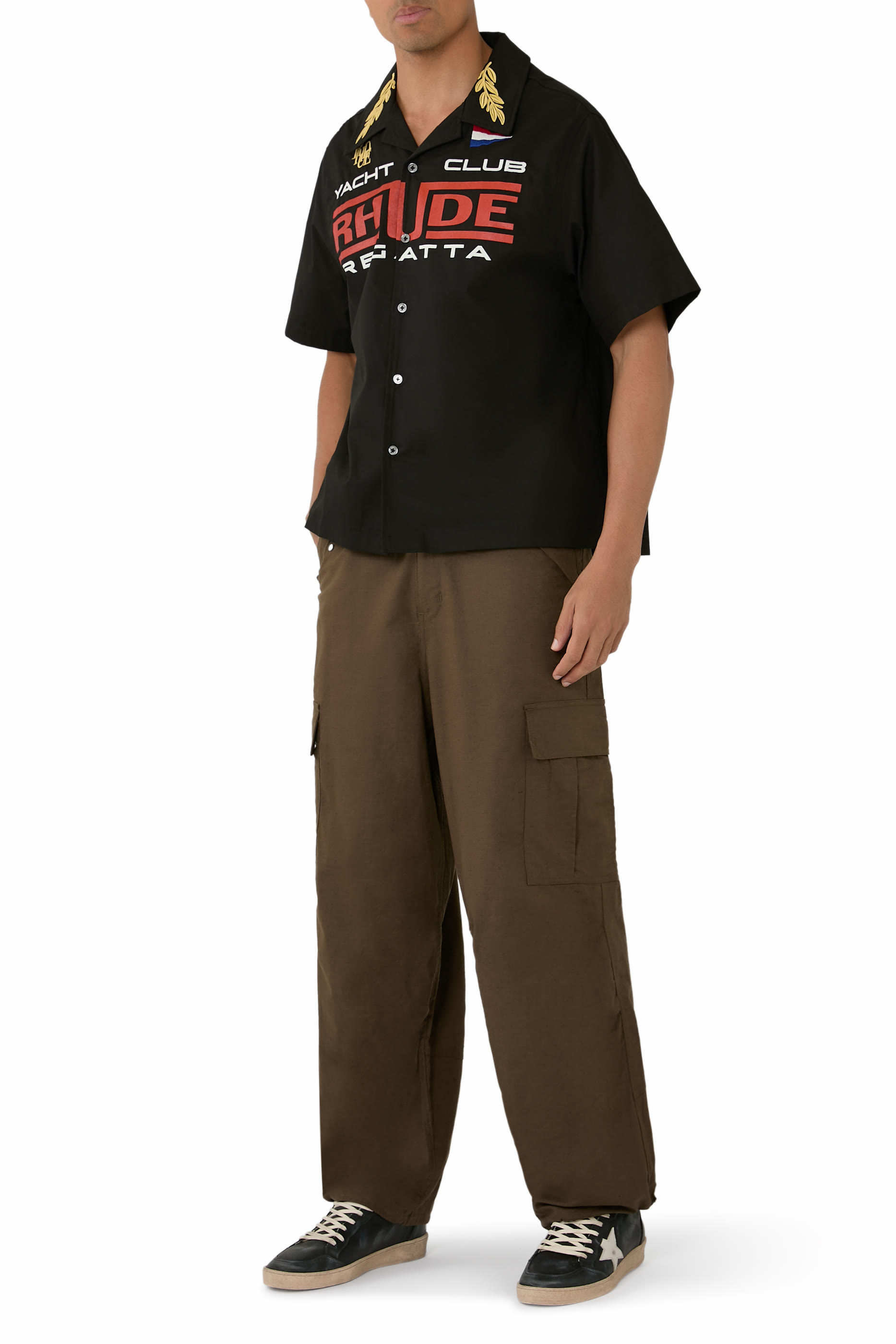 سنيكرز بول ستار مزين برقعة النجمة جلد&nbsp;