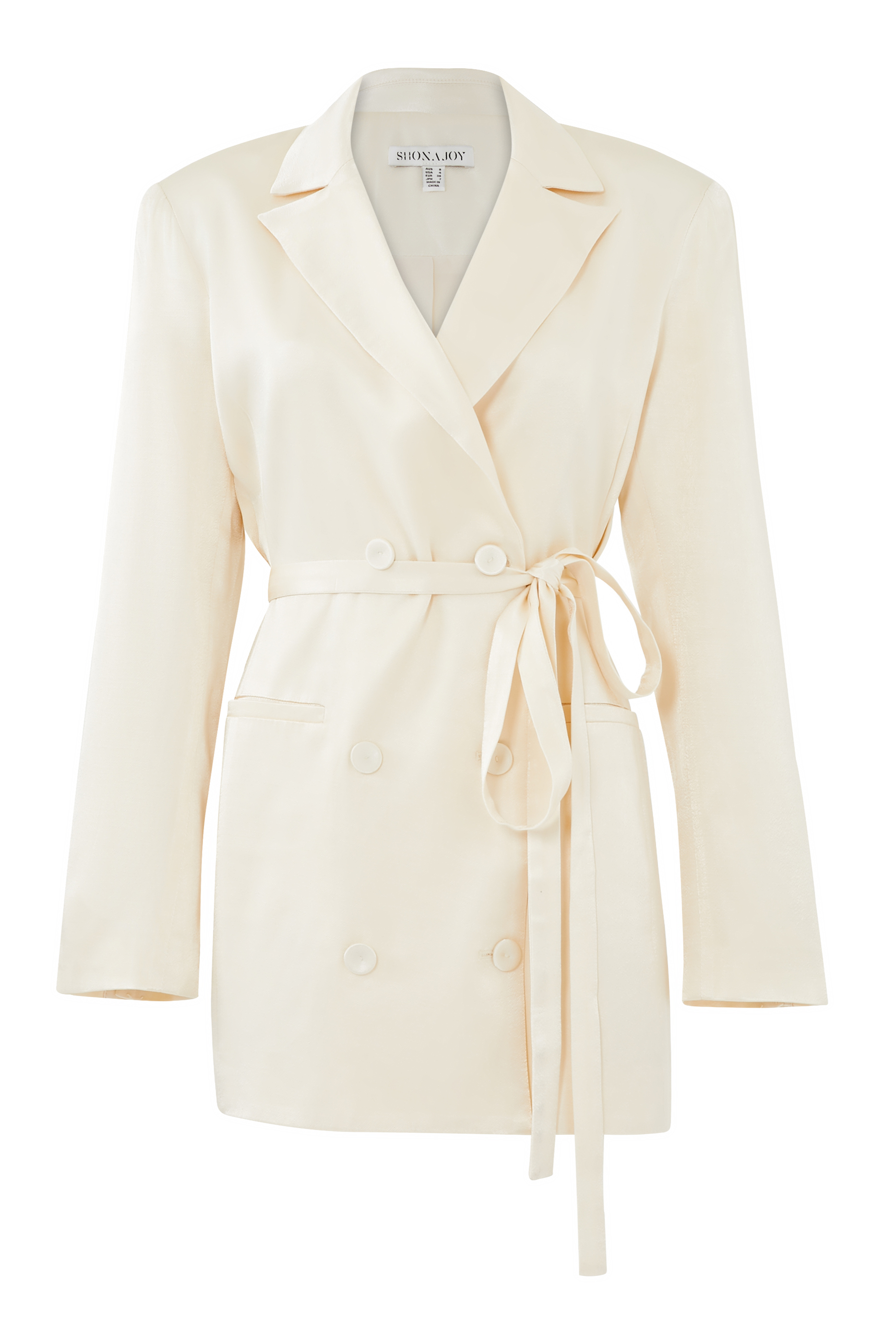 فستان لا لون بتصميم بليزر